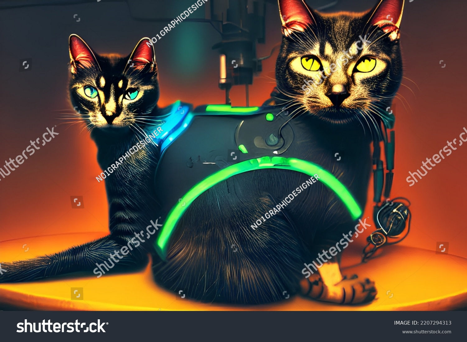 Wallpaper #F6UfMpMB0vj5YdARvNNx21 Cyberpunk Cat City Stock Illustration 2207294313 Shutterstock