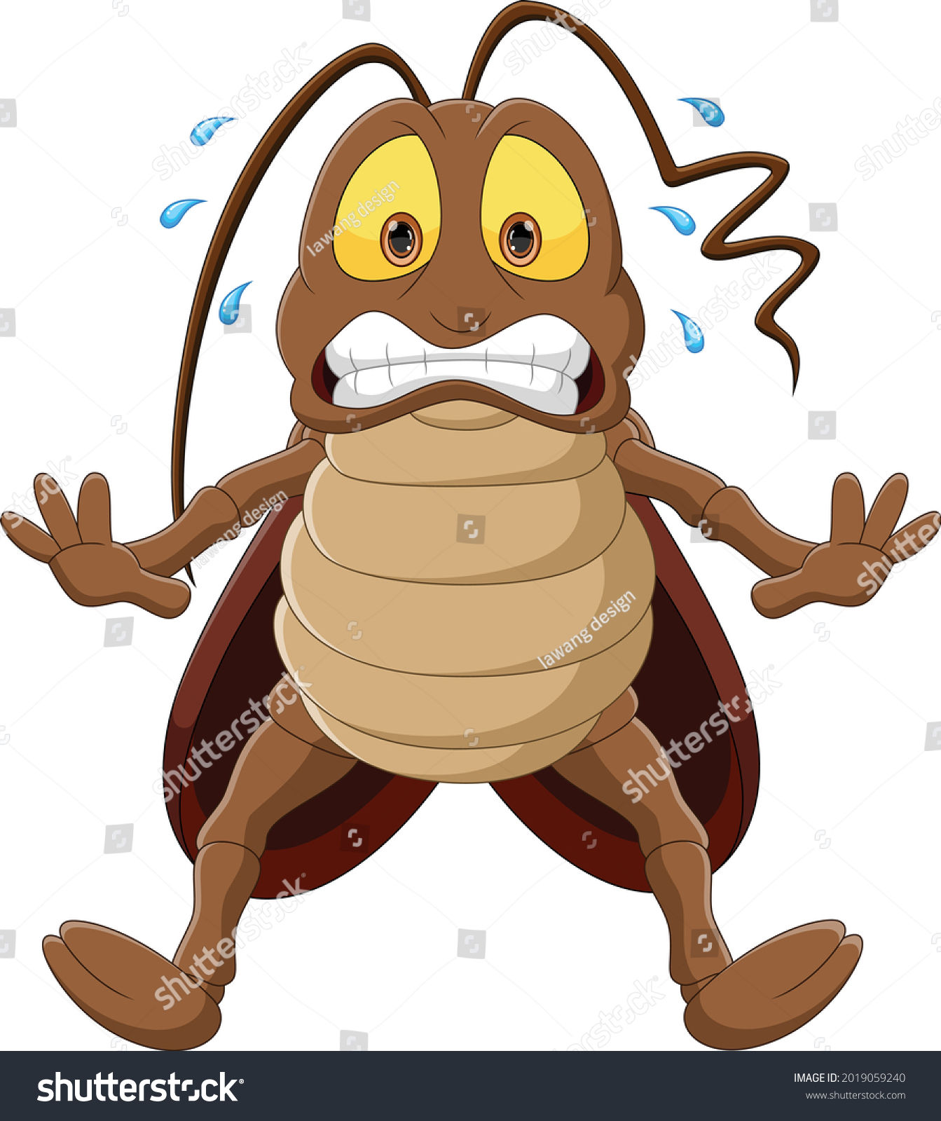 Wallpaper #SWdXCpMBSpphPi3-q9Qk54 Scared Cockroach Cartoon on White Background Stock Vector Royalty Free