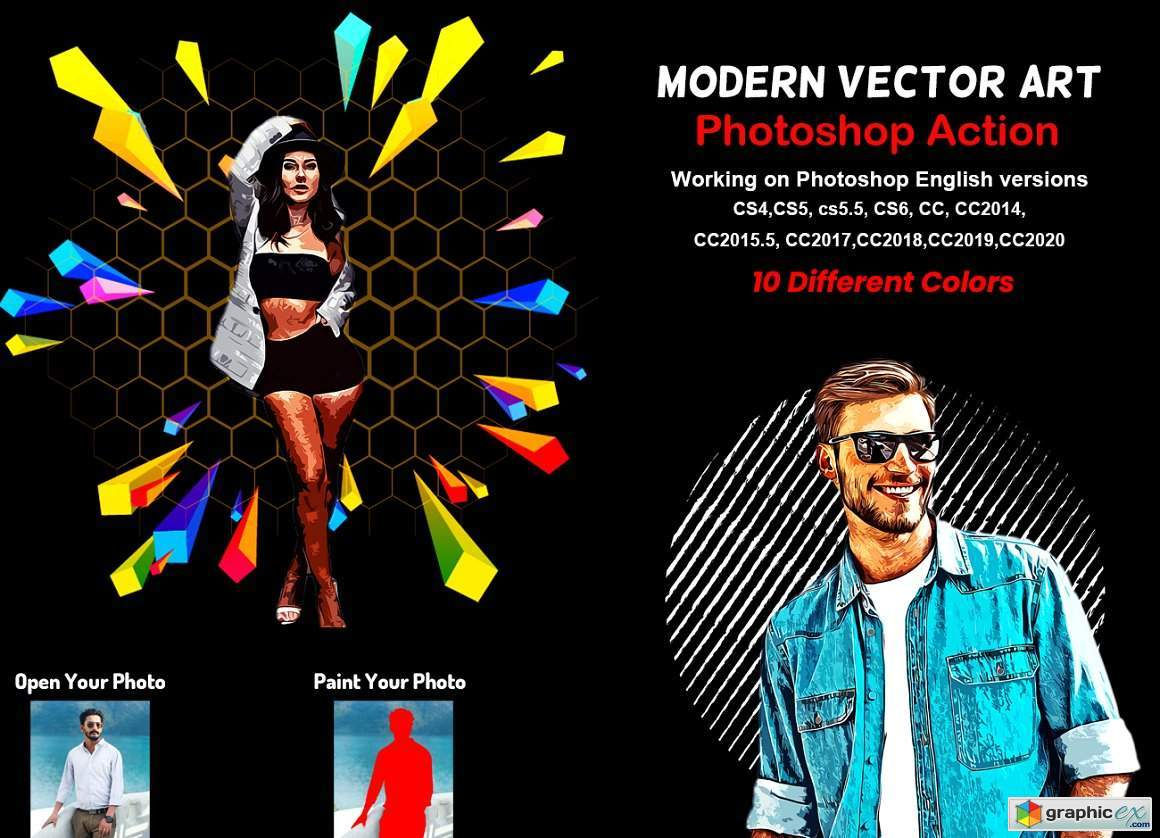 Wallpaper #_wM6Y5MBpyOg8YnEo9Sb209 Modern Vector Art Photoshop Action Free Download Vector Stock Image
