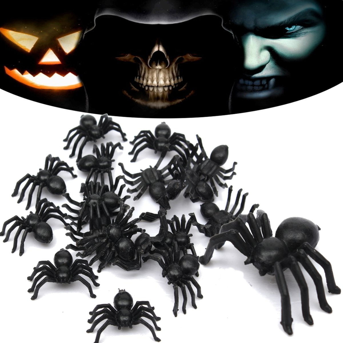 Wallpaper #HfQqOpMBKFX8bn3rhHgw52 Other Flowers Celebrations Gifts 20pcs Halloween Plastic Spiders