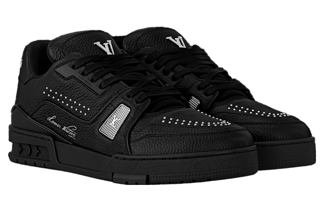 Wallpaper #UmfG5ZIBSpphPi3-tDHV303 Louis Vuitton Lv Trainer Black Silver Studs Oct 2024 1addch