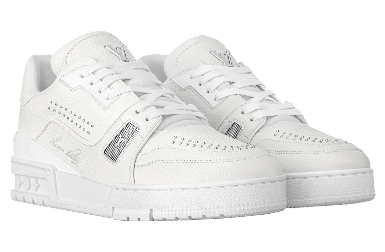 Wallpaper #UmfG5ZIBSpphPi3-tDHV311 Louis Vuitton Lv Trainer White Silver Studs Oct 2024 1addby