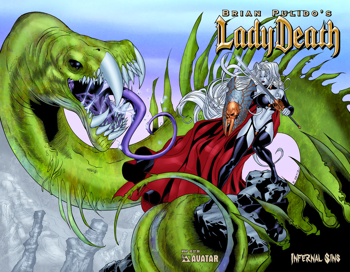 Wallpaper #CaUNOJMBVBiSkHCa-I2R200 Jan062876 Lady Death Infernal Sins Wraparound Cvr Previews World