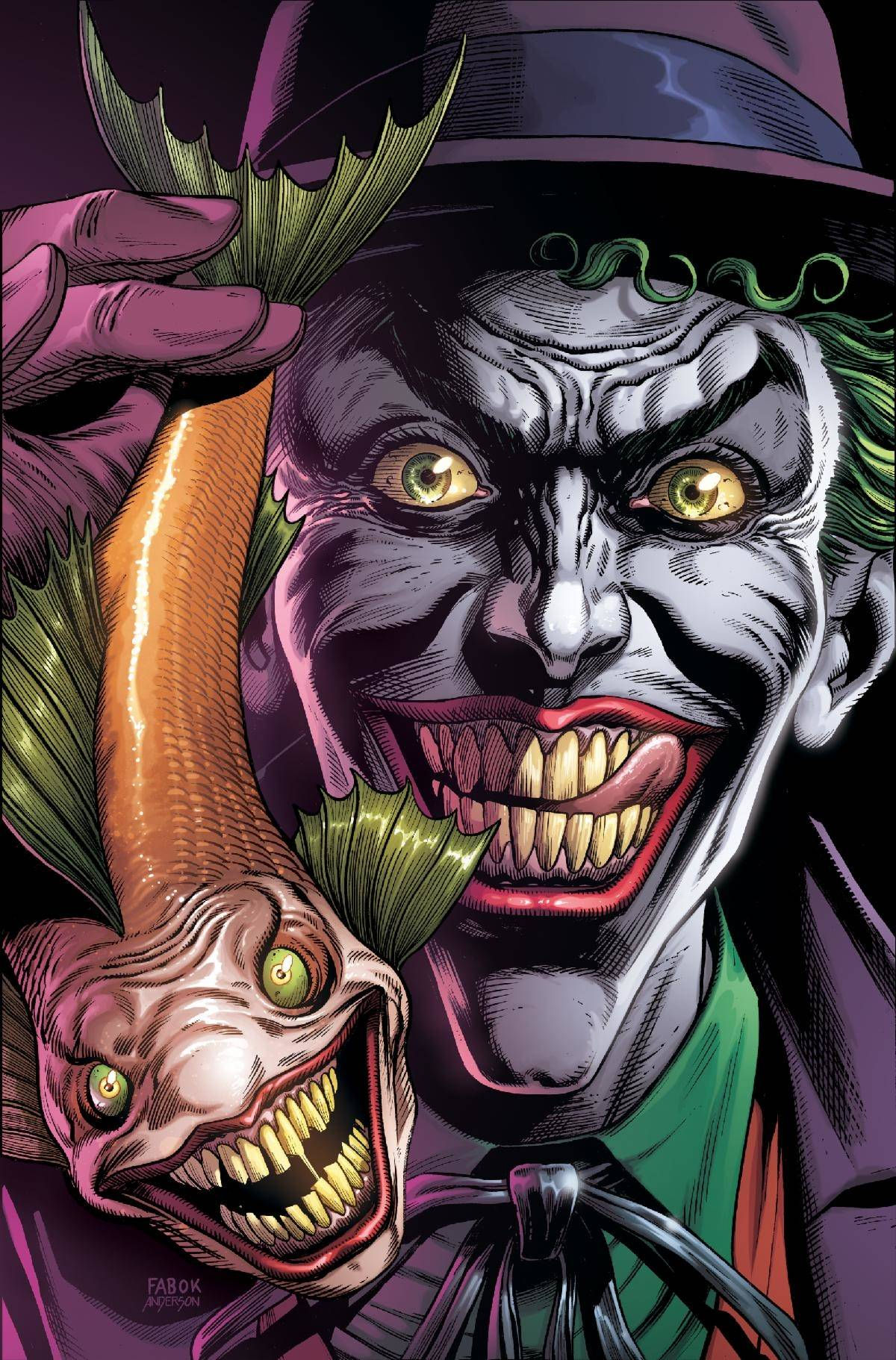 Wallpaper #XxkvLo8BtGB6xQ786pSx56 Apr208670 Batman Three Jokers 1 of 3 Premium Var B Joker Fish