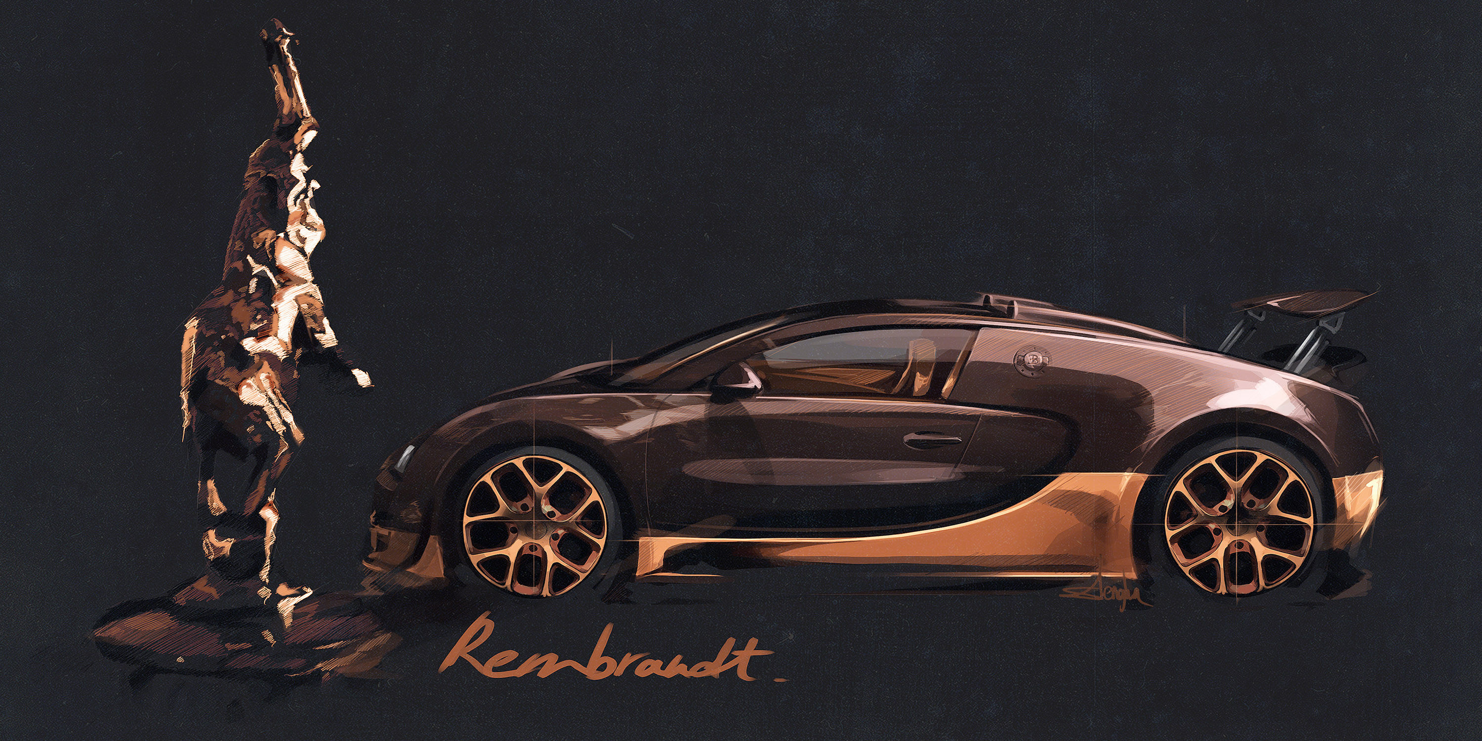 Wallpaper #ImhEGZMBSpphPi3-mhZ2393 Rembrandt Bugatti Veyron Grand Sport Vitesse Sold Out