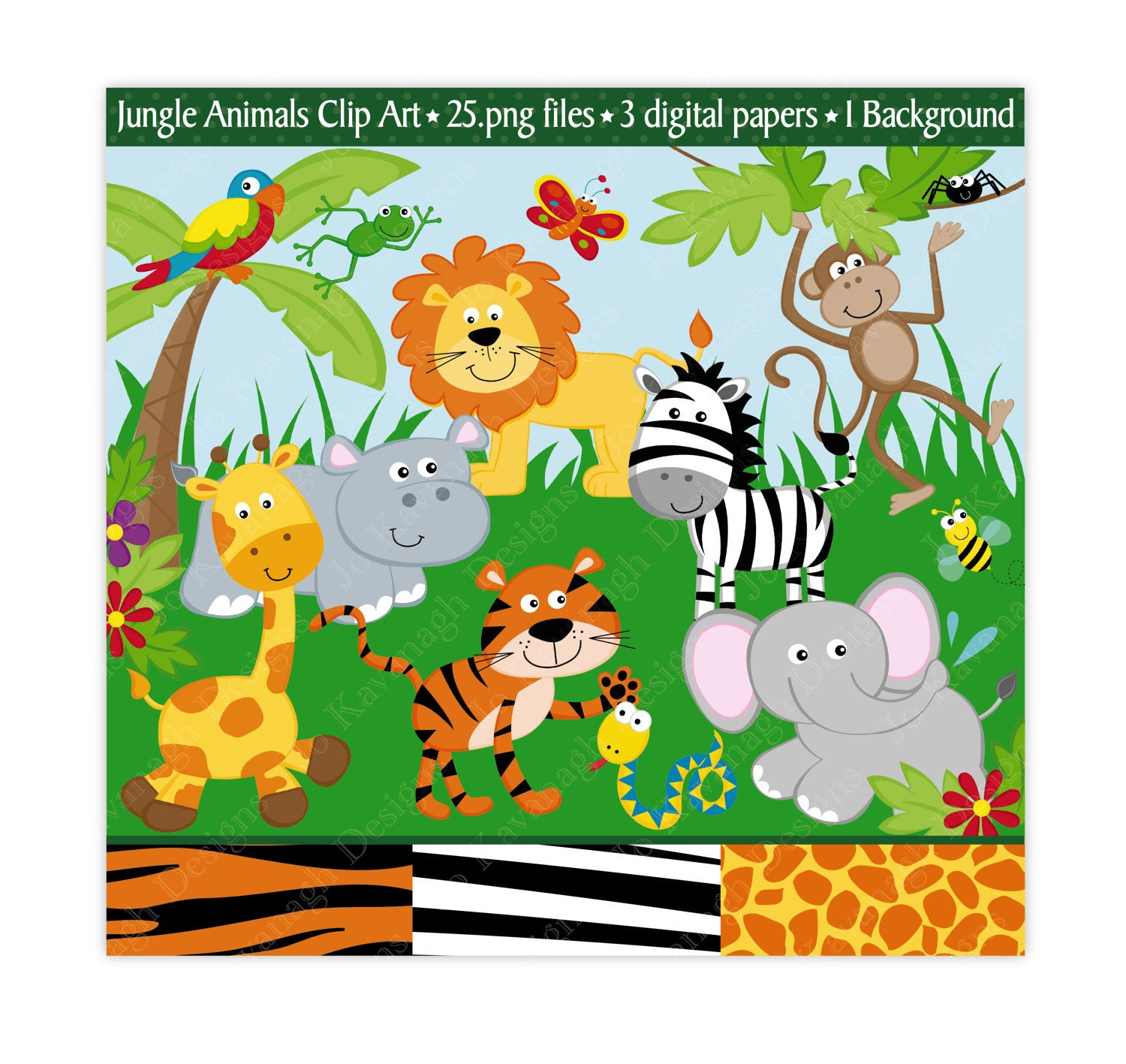 Wallpaper #03c4b Happy Jungle Safari Birthday Our Amhiraya Studio