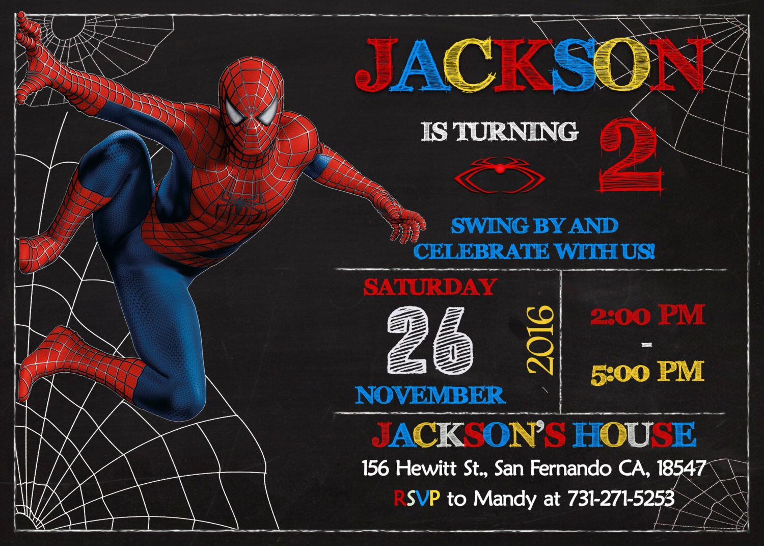 Wallpaper #019F4 Free Printable Spiderman Birthday Invitation Templates Free