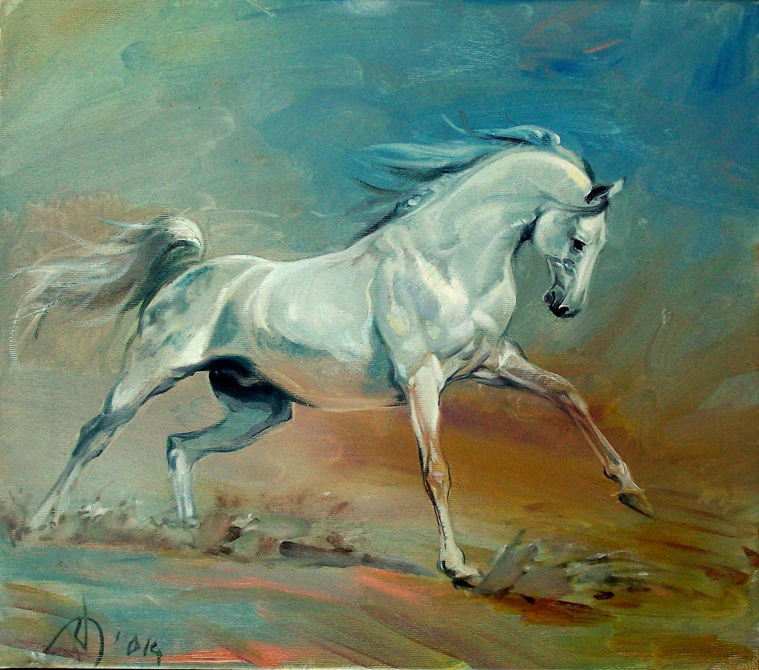 Wallpaper #MX1i8I4Bnwiau_P6ugZV58 Horse Painting Oil Painting on Canvas Beautiful Horse White