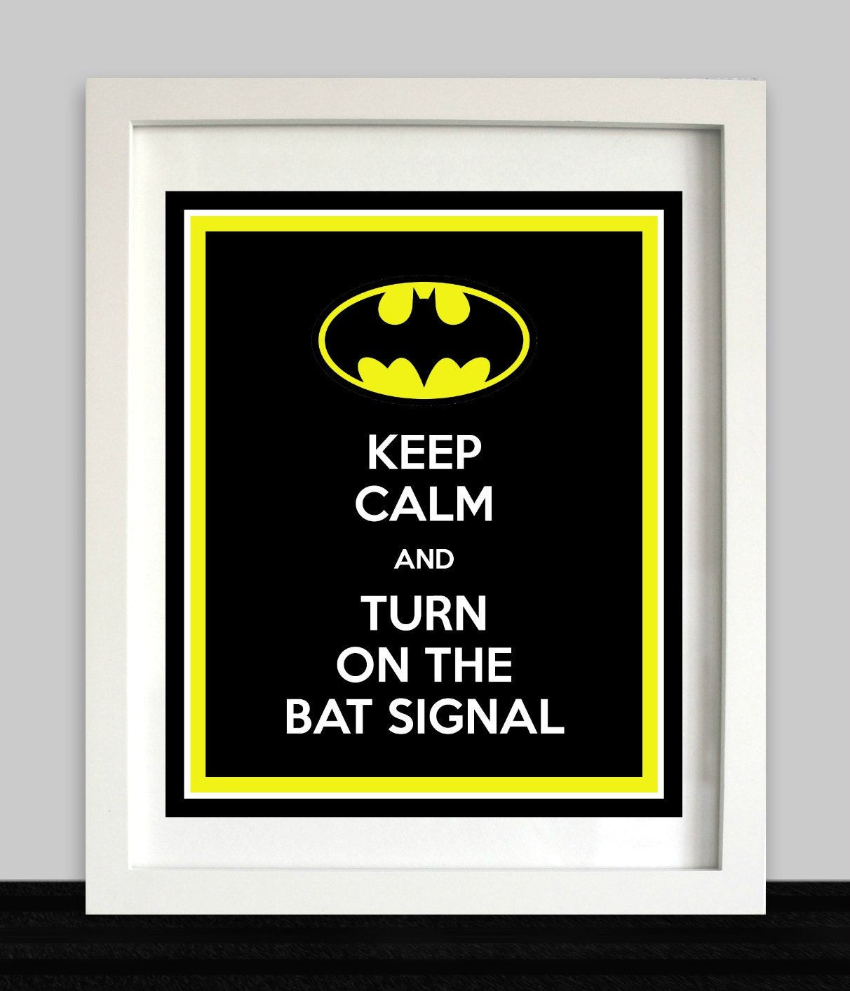 Wallpaper #_wPZZZMBpyOg8YnEa9km284 Keep Calm and Turn on the Bat Signal Print Superhero Print