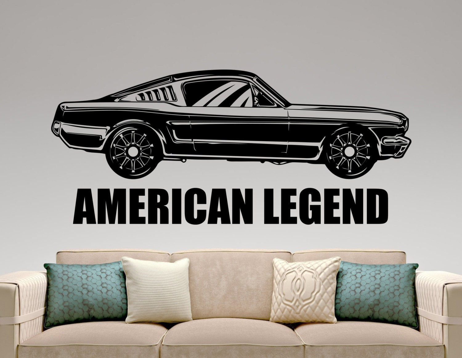 Wallpaper #O33s9I4Bnwiau_P6MRHO48 Muscle Car Wall Decal Racing Stickers Home Interior Design