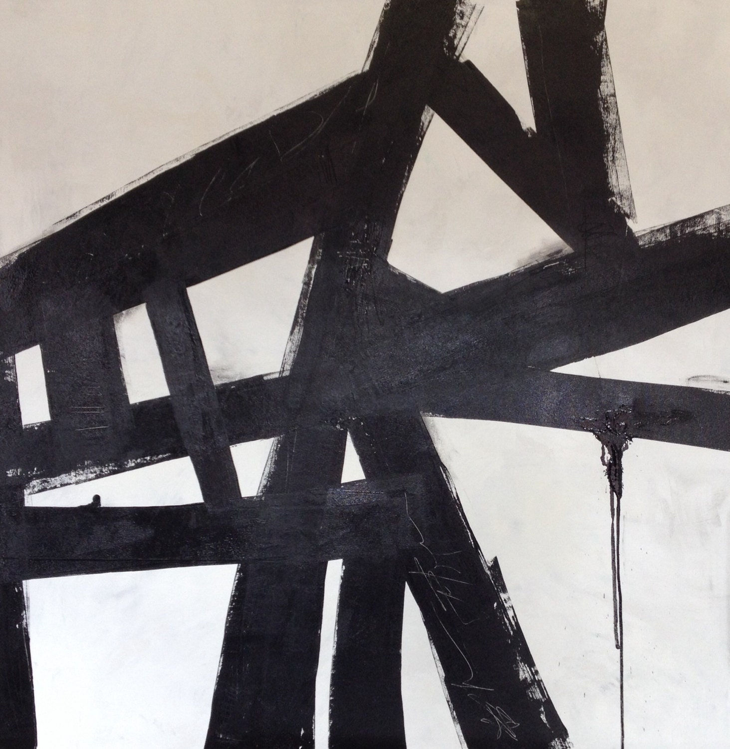 Wallpaper #7bjsPpIBJvJKYCmEFc3a14 Large Black and White Abstract Painting
