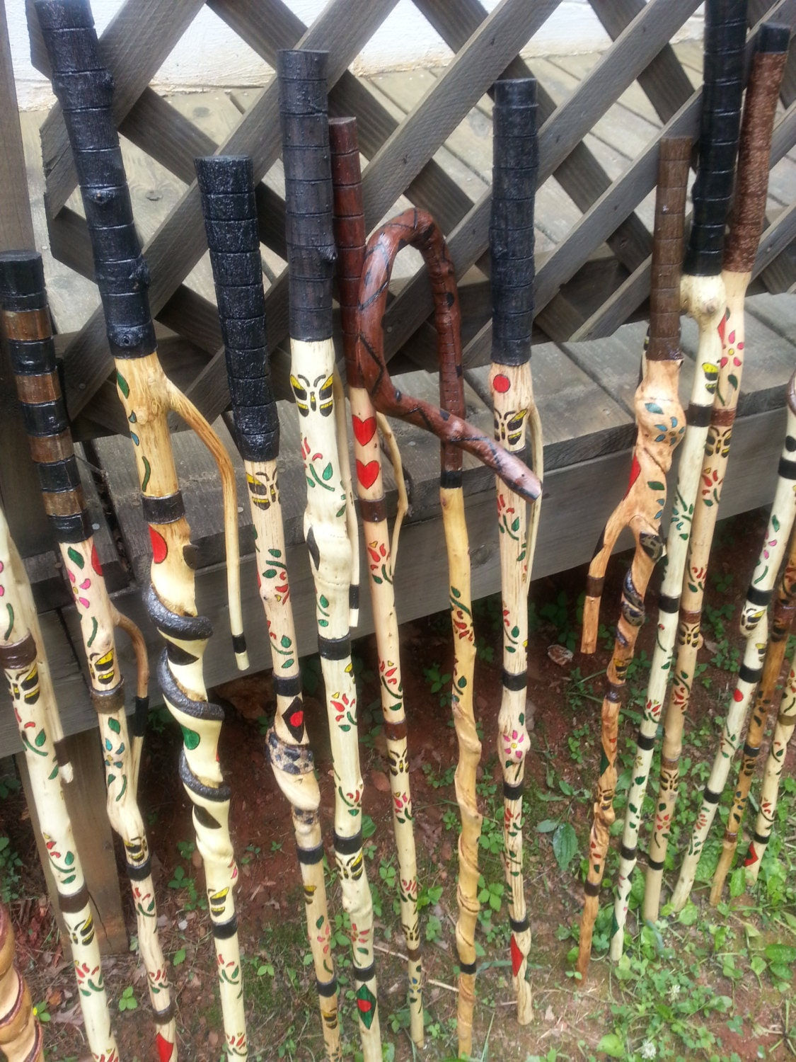 Wallpaper #ERDMYZMBgfYVyjoKVhw-164 Hand Painted Walking Sticks and Canes by Indigoaromas on Etsy