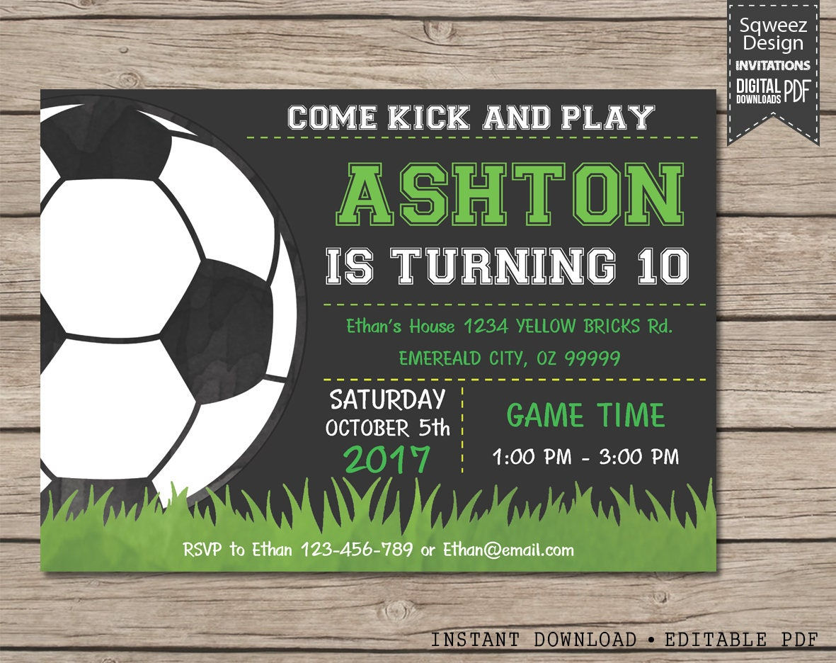 Wallpaper #f6344 Free Printable Football Birthday Invitations Drevio Free and