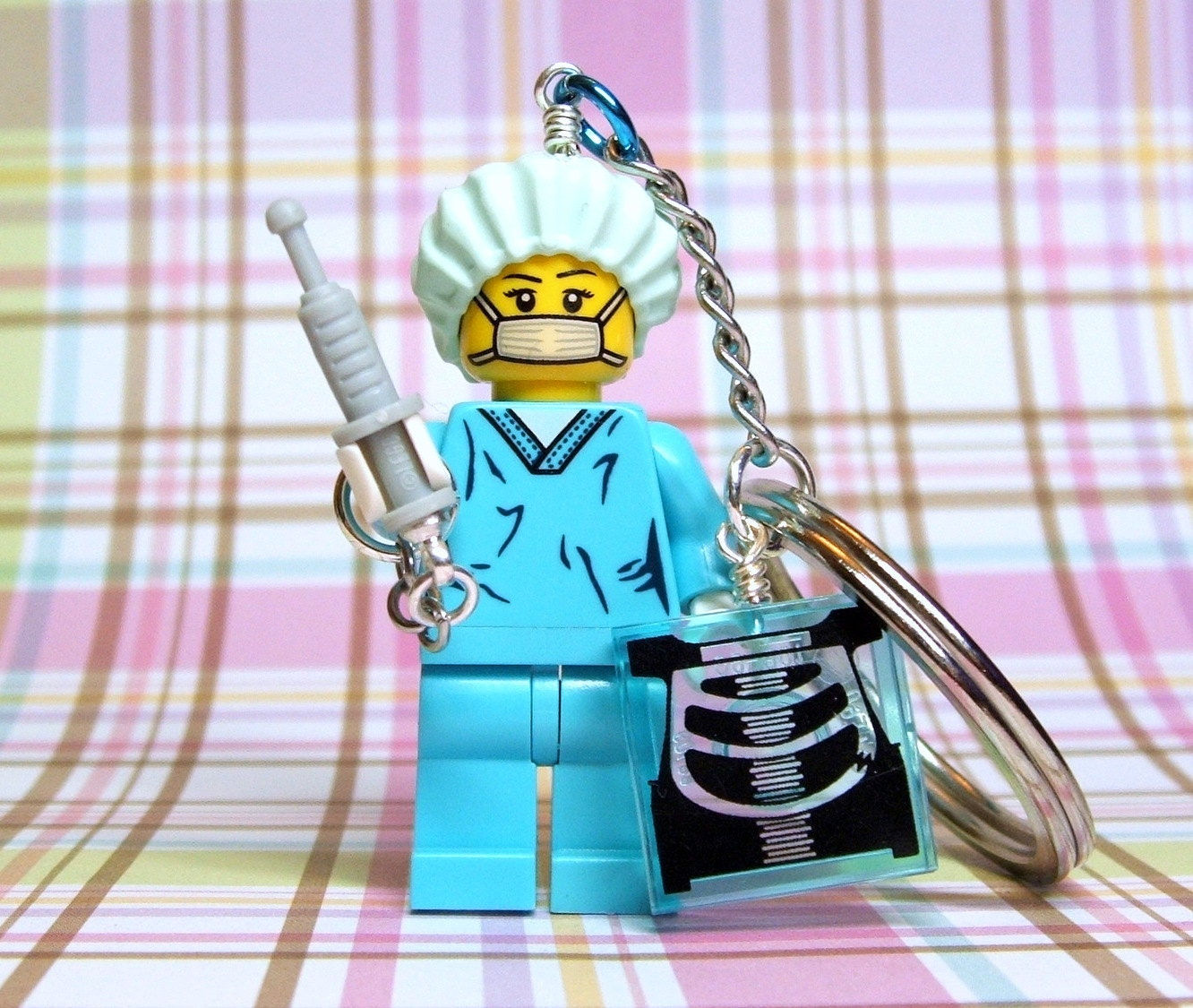 Wallpaper #qAMhZZMBpyOg8YnEZthD436 Surgeon Nurse Keychain Made from Series 6 Lego R