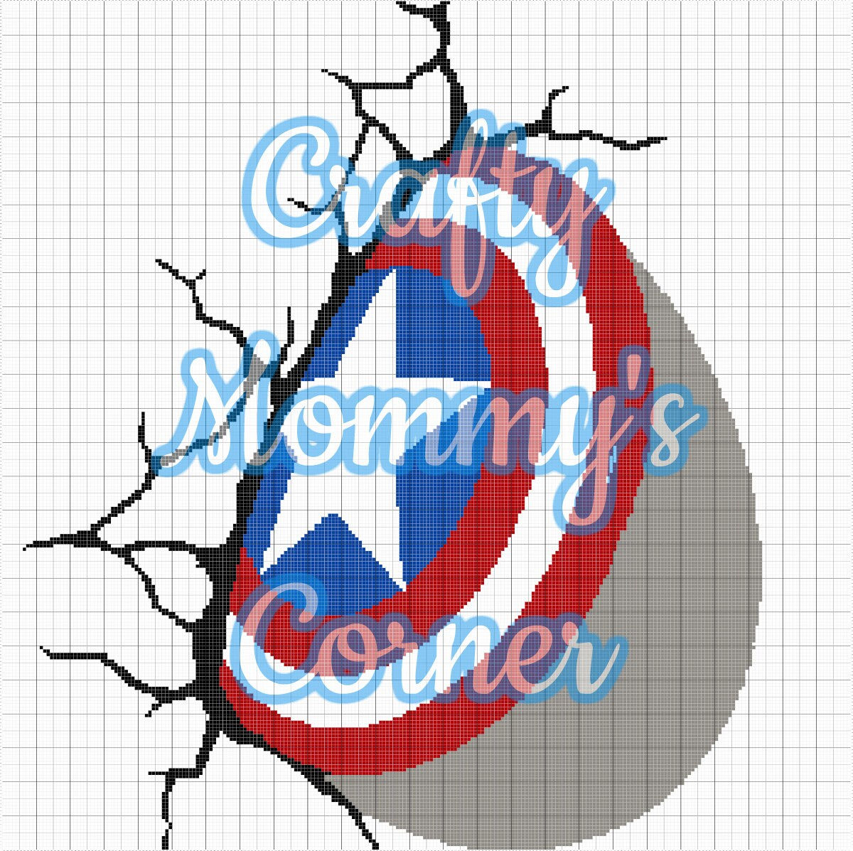 Wallpaper #QQBa7I4BSdW8dNouuBSe26 Captain America Shield Graphghan Pattern Super Hero Crochet