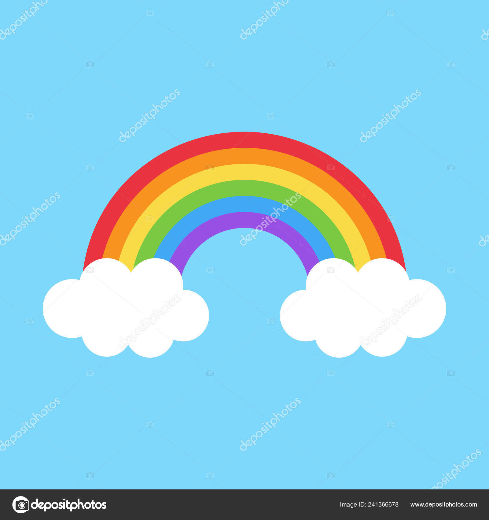 Wallpaper #_2eP9ZIBSpphPi3-1n_c2 Simple Colorful Cute Rainbow Vector Illustration Rainbow Two White