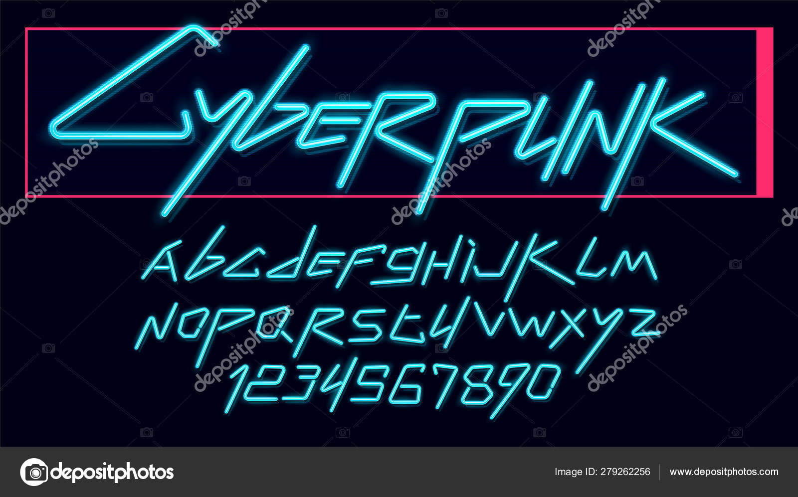 Wallpaper #dRnIFo8BtGB6xQ78q27c25 Vecteur Neon Cyber Police Et Alphabet Fonte Luminescente Cyberpunk