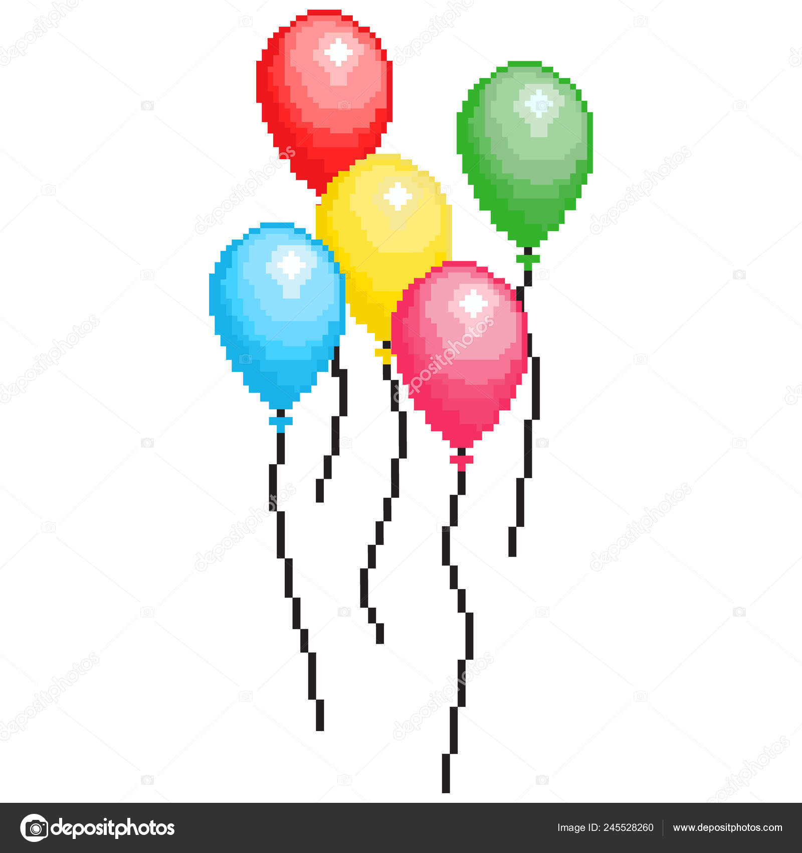 Wallpaper #a0D6MJMBJhL2WPbaiMSr72 Colorful Balloons Seamless Pattern Bit Balloon Design Banner Pixel Art