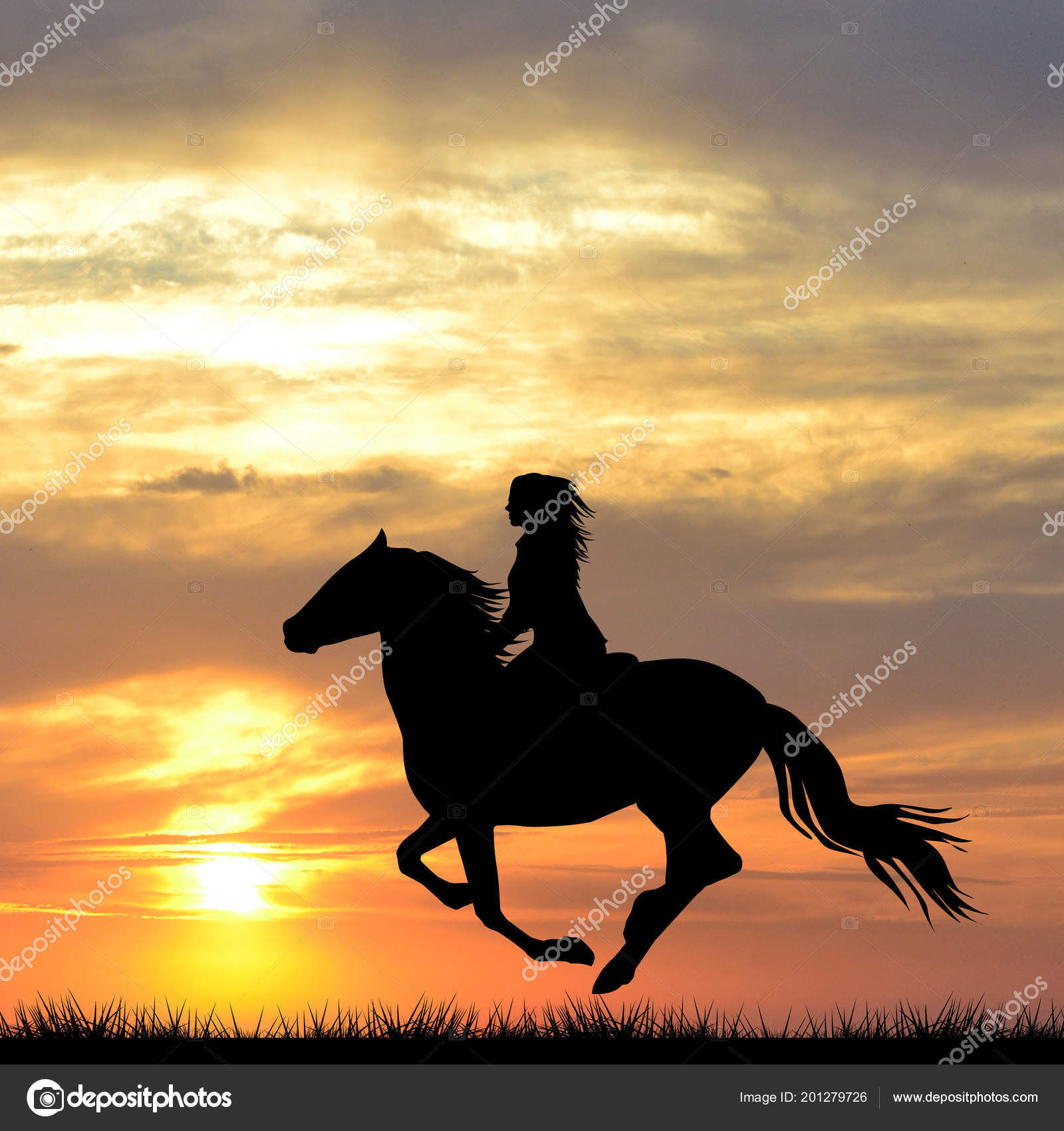 Wallpaper #-2cU-ZIBSpphPi3-KovY175 Black Horse Rearing in Sunset