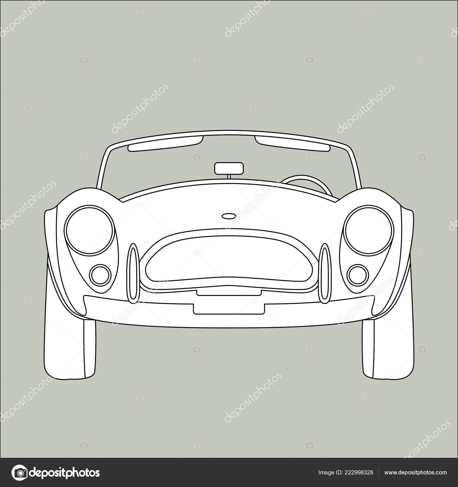 Wallpaper #pu8_S5MBMN-XEVvVRzrU357 Vintage Car Vector Illustration Front Side Stock Vector Image by