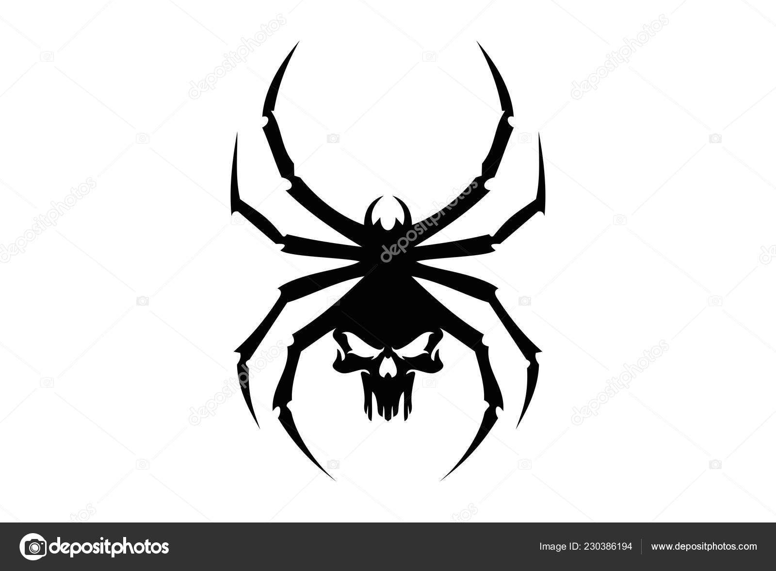 Wallpaper #ofRpOpMBKFX8bn3r03iL403 Black Spider Skull Logo Tribal Icon Stock Vector Image by Adhevaart