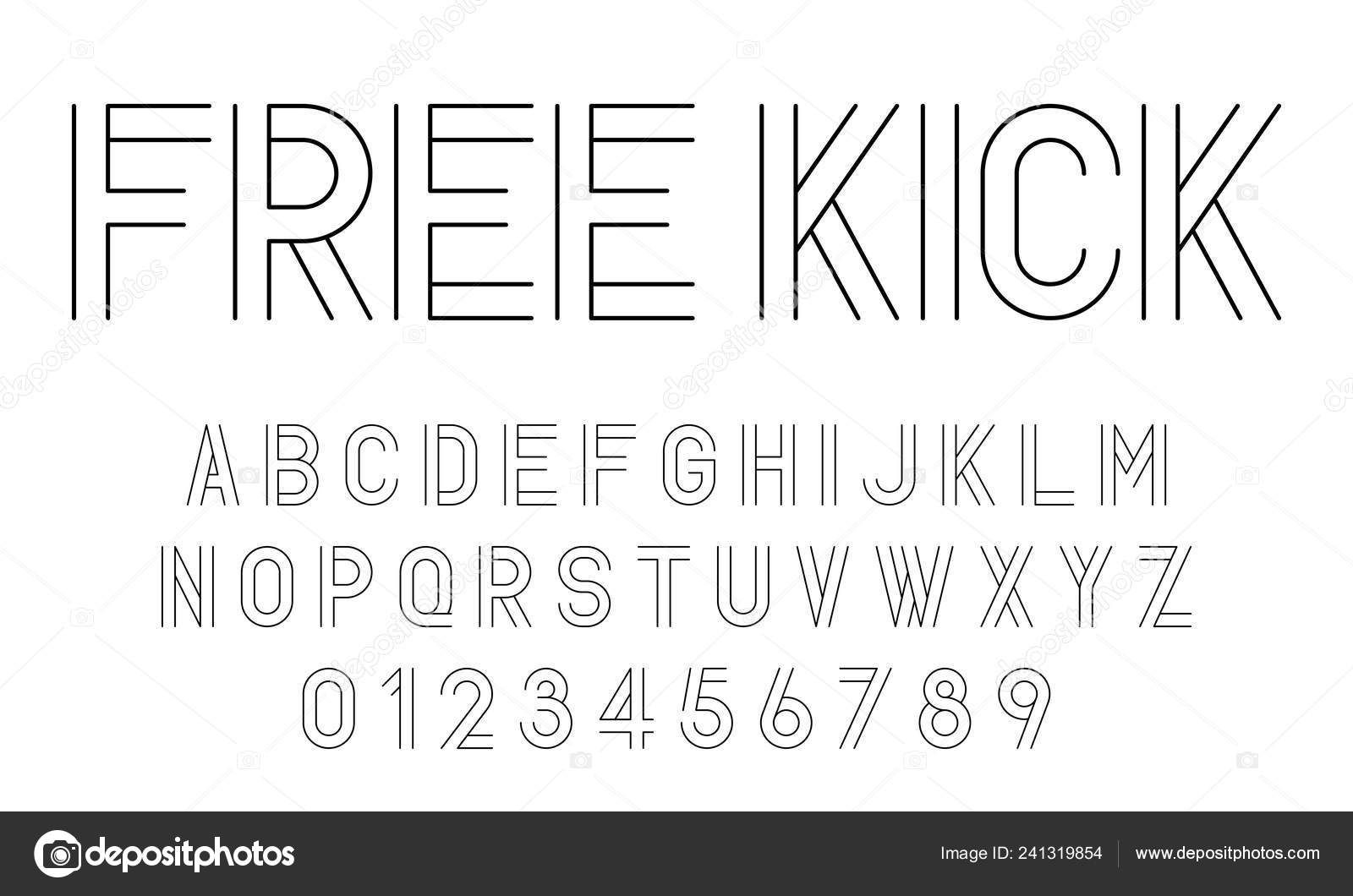 Wallpaper #0Gc9D5MBSpphPi3-me0t351 Set Alphabets Fonts Letters Numbers Modern Abstract Design Lines Vector