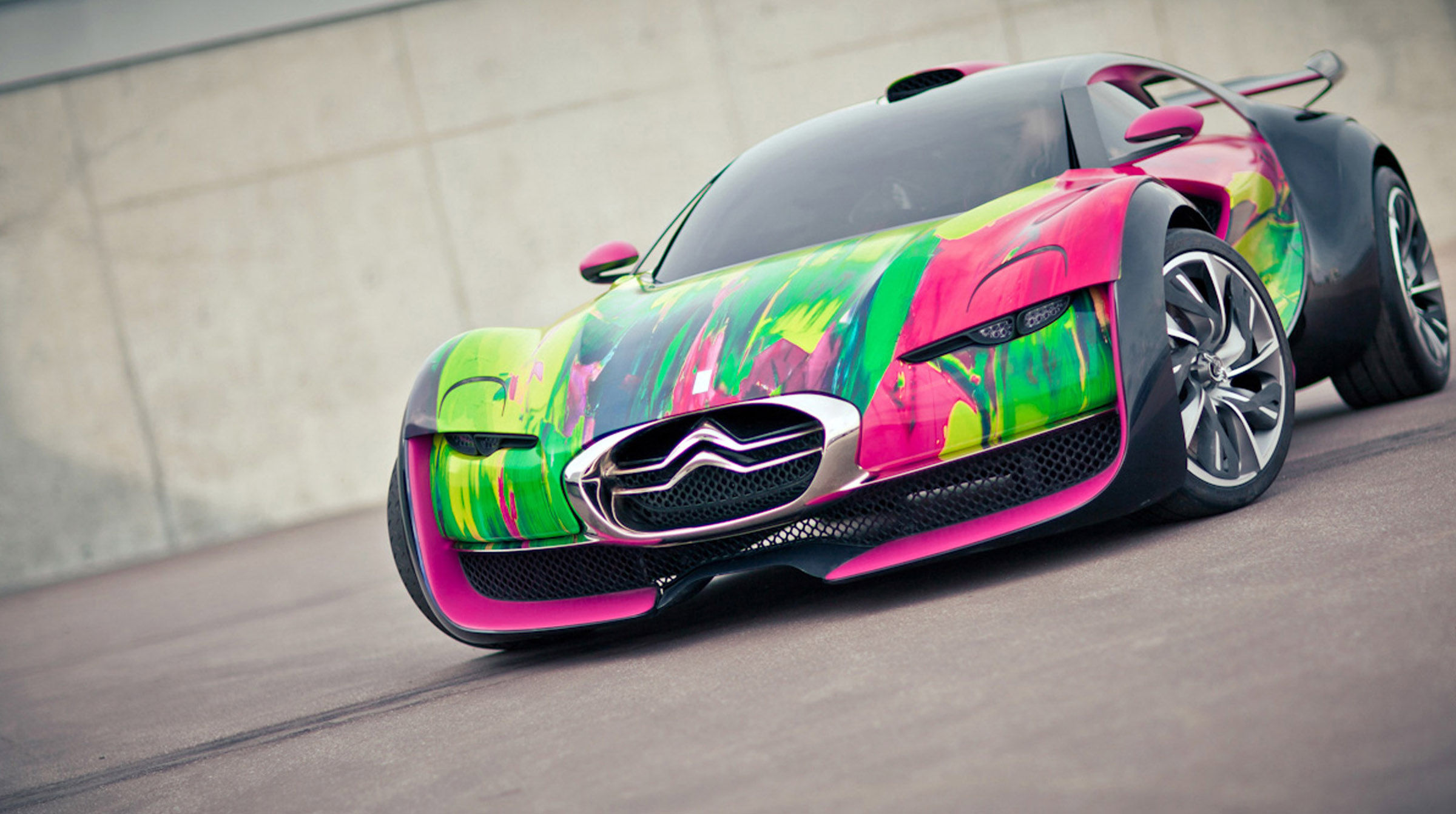 Wallpaper #mhkuM48BtGB6xQ78FJmd50 Citroen Showcases Survolt Art Car by Francoise Nielly Cars Wallpaper
