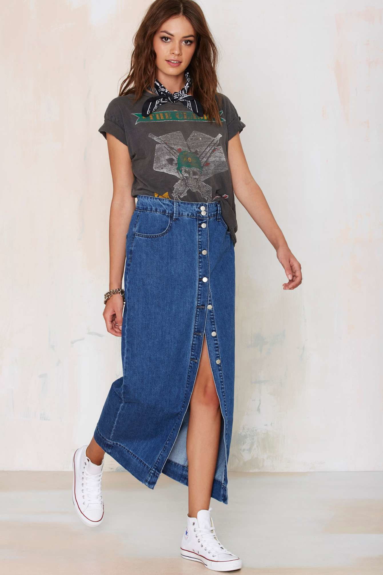 Wallpaper #1DADC Missguided Blue Authentic Vintage Superstretch Denim Mini Skirt Lyst