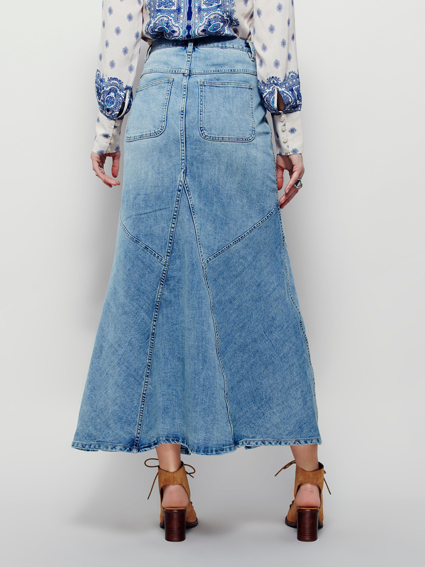 Wallpaper #1DADC Missguided Blue Authentic Vintage Superstretch Denim Mini Skirt Lyst