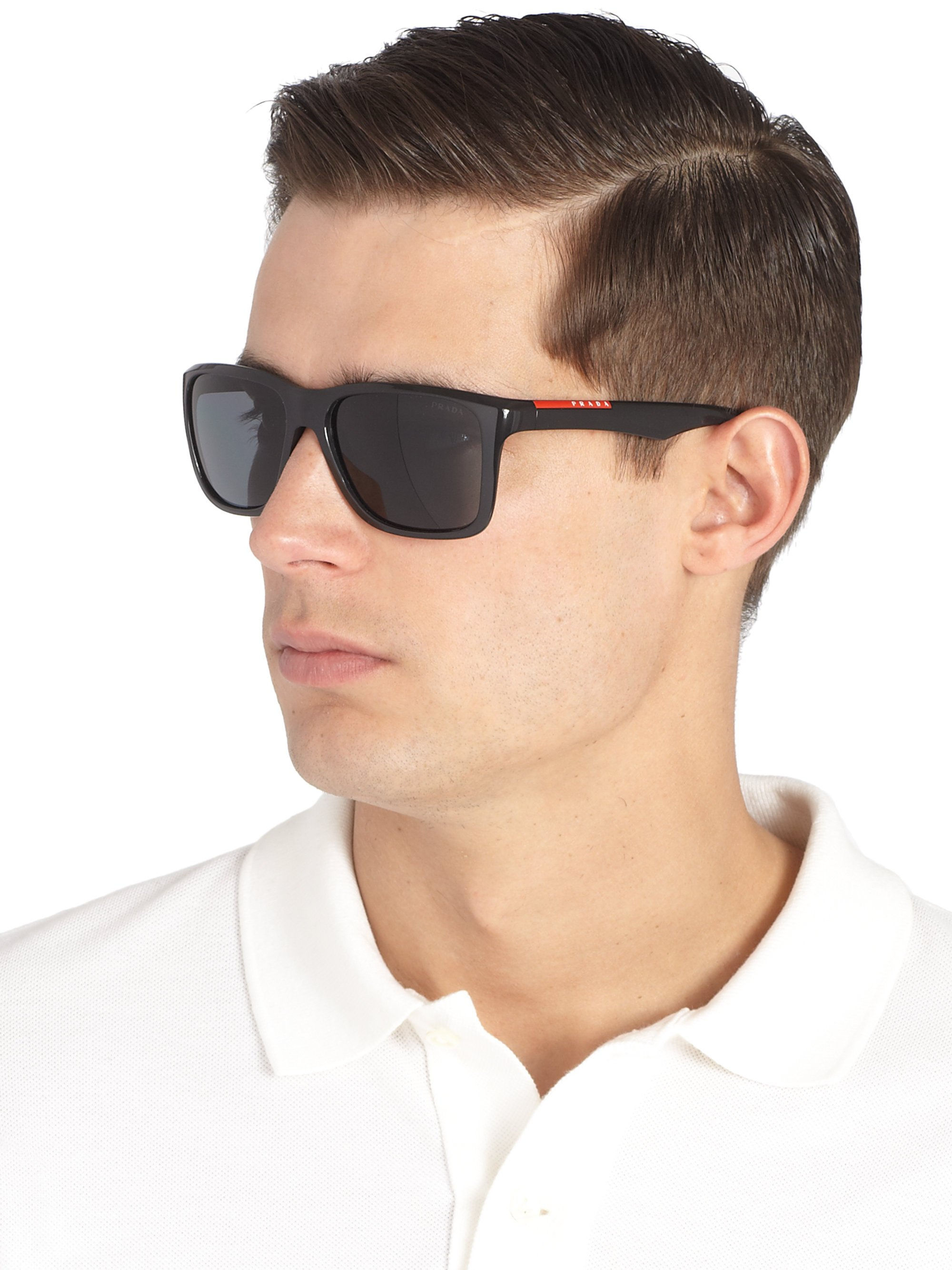 Wallpaper #C2gsJJMBSpphPi3-UzjF148 Lyst Prada Square Aviator Sunglasses in Black for Men