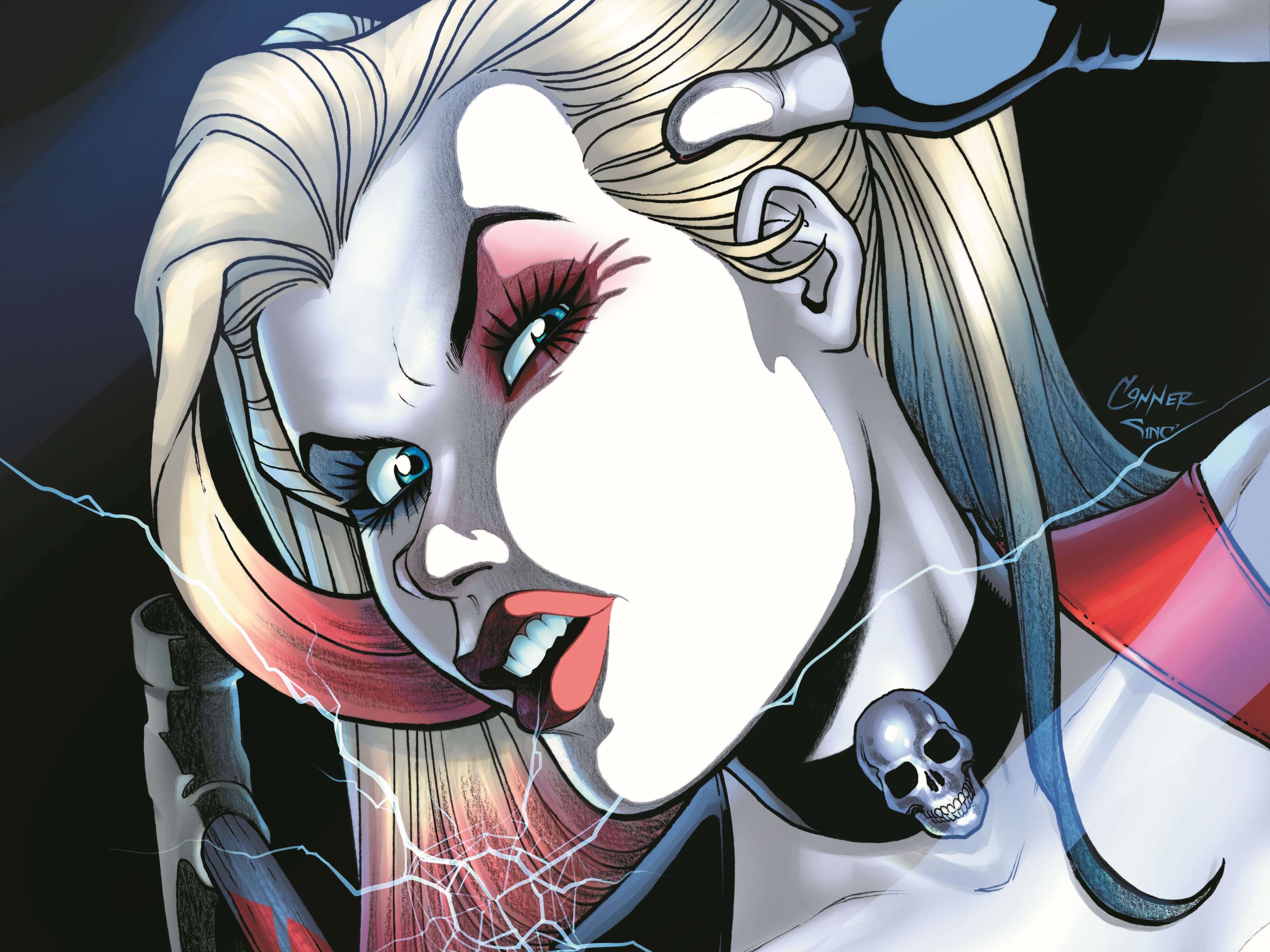 Wallpaper #4b84f Womens Deluxe Harley Quinn Jumpsuit Costume