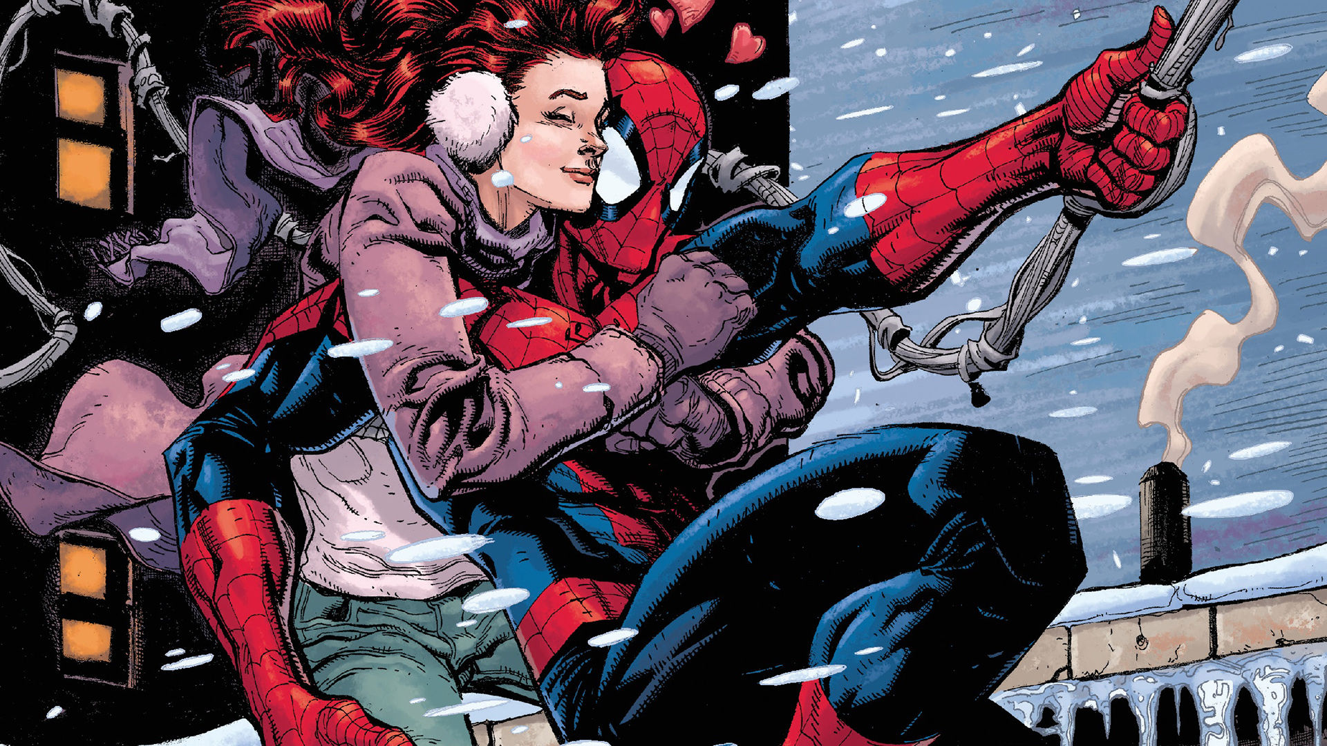 Wallpaper #vDGxNZMB5zzyi_yYmFdh310 Spider Man and Mary Jane Watson Christmas Love HD Wallpaper