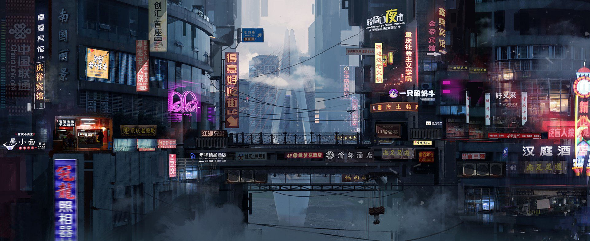 Wallpaper #aWjcHZMBSpphPi3-Yicj151 Neon Dreams Cyberpunk Cityscape HD Wallpaper by