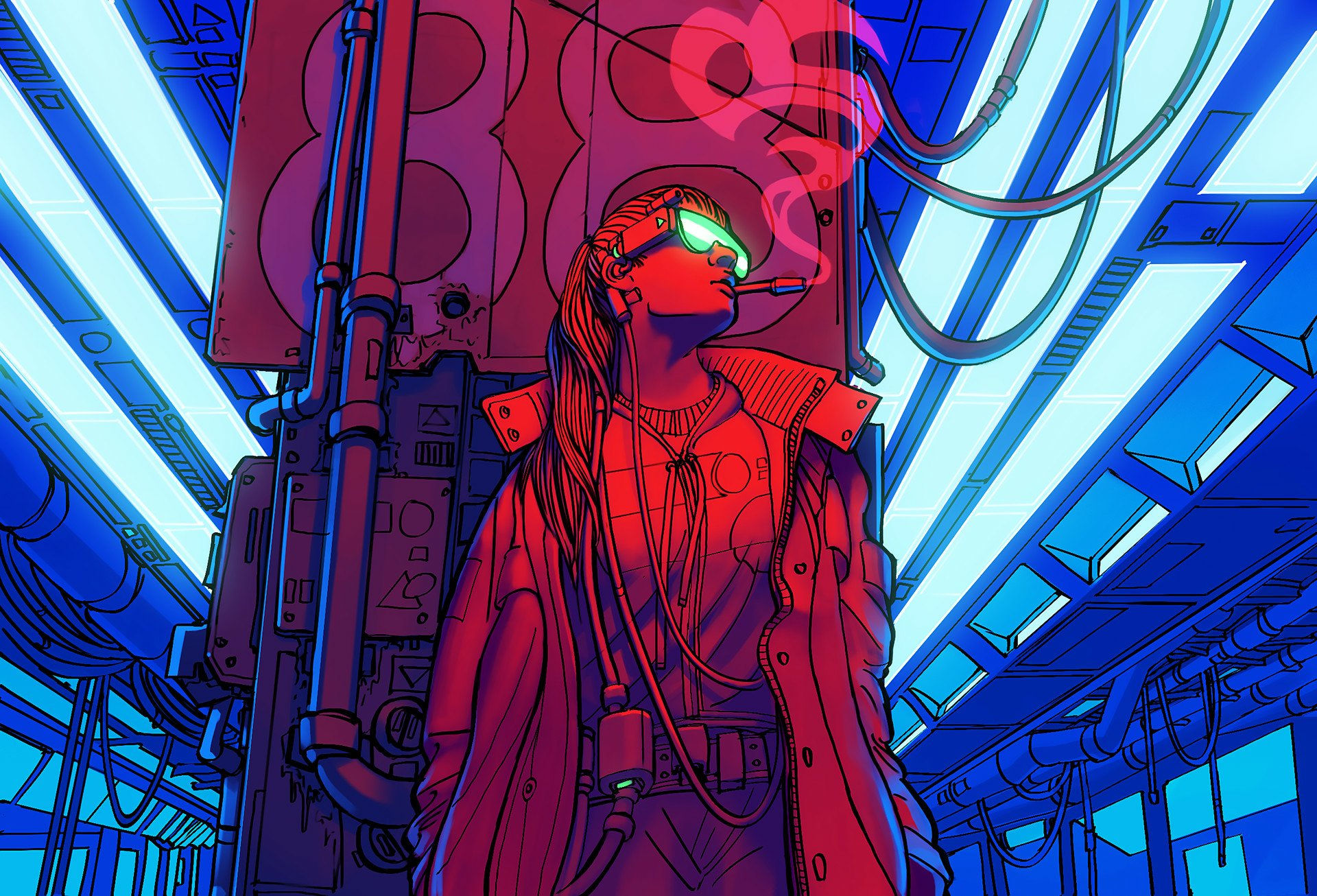 Wallpaper #HUWRk44B7YBJg1BVEp-u52 Sci Fi Cyberpunk HD Wallpaper by Eric Geusz