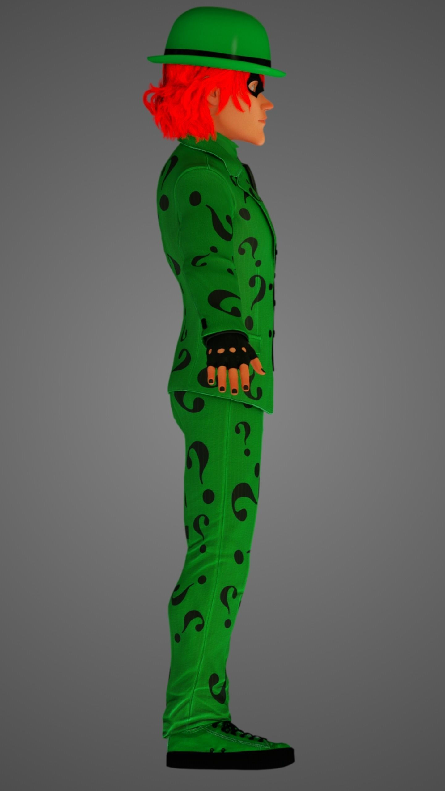 Wallpaper #cnJ6MpMBX2lk1u3onFov137 3D Model the Riddler Cartoon Style Vr Ar Low Poly Cgtrader