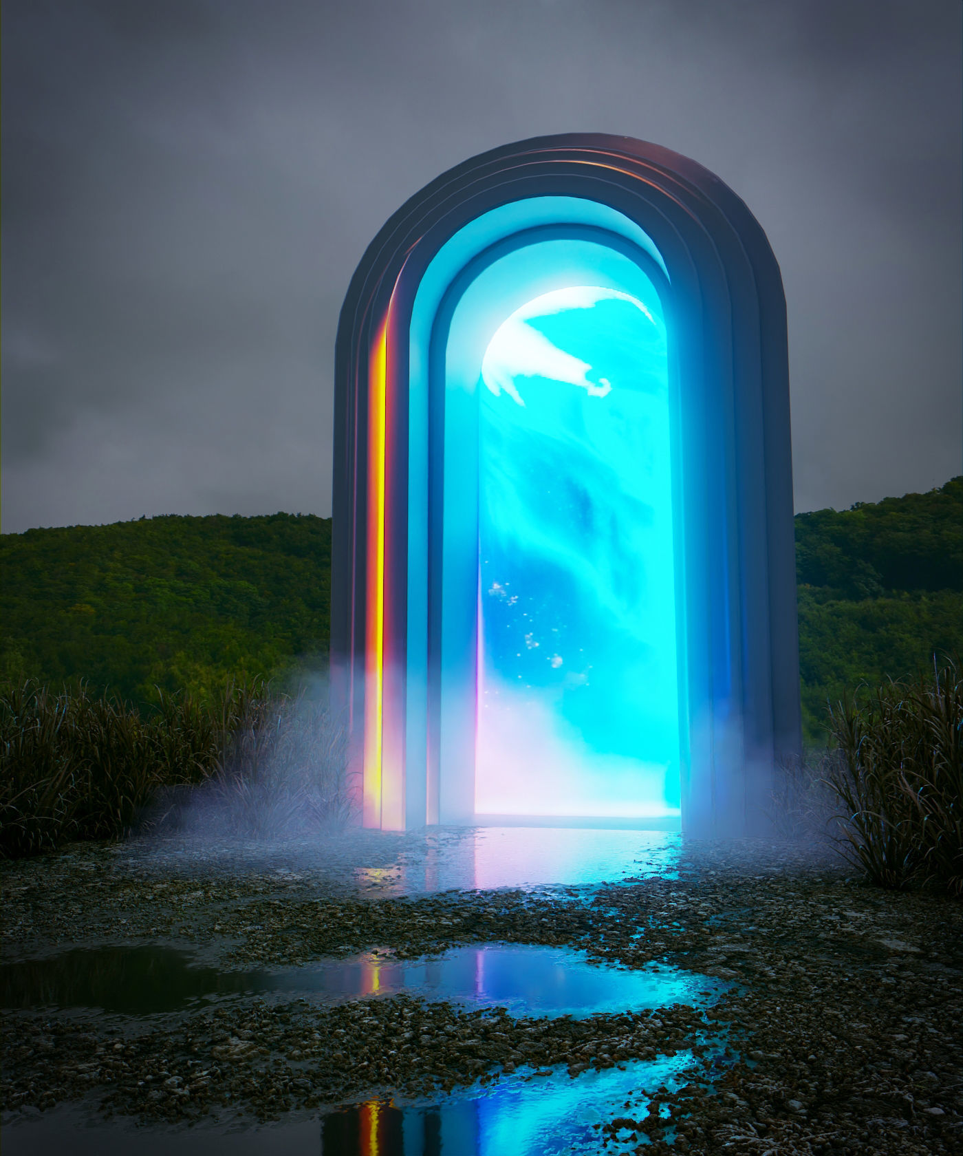 Wallpaper #NWegBpMBSpphPi3-J8JF97 3D Model Sci Fi Gate Vr Ar Low Poly Cgtrader