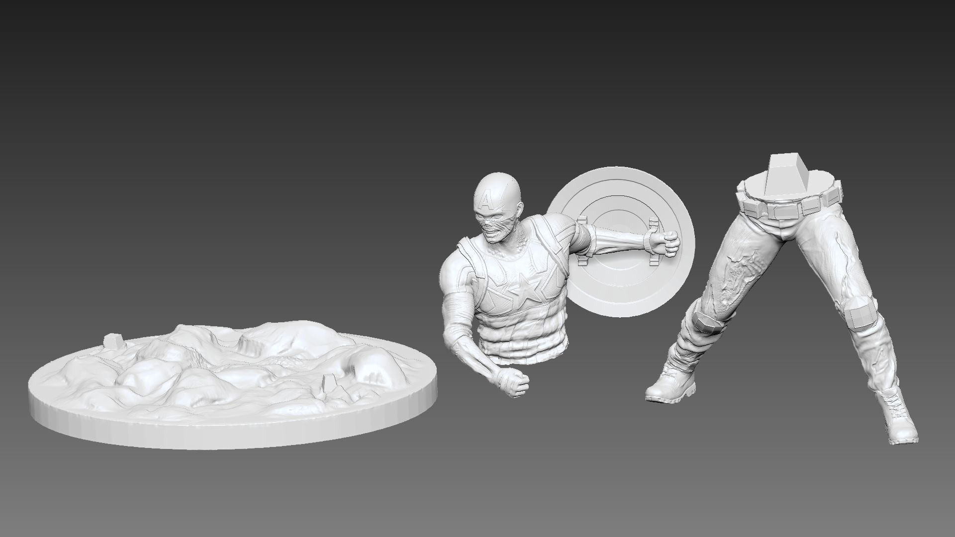 Wallpaper #nTEINpMB5zzyi_yYaFjH142 Zombie Captain America 3D Model 3D Printable Cgtrader