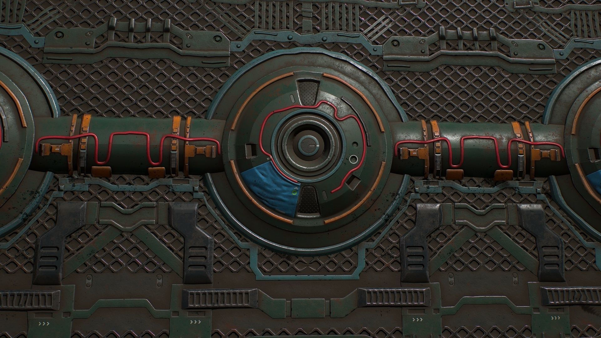 Wallpaper #uRmdHo8BtGB6xQ789HnJ10 Texture Pbr Tileable Sci Fi Panel Textures with Communication Pipes Vr