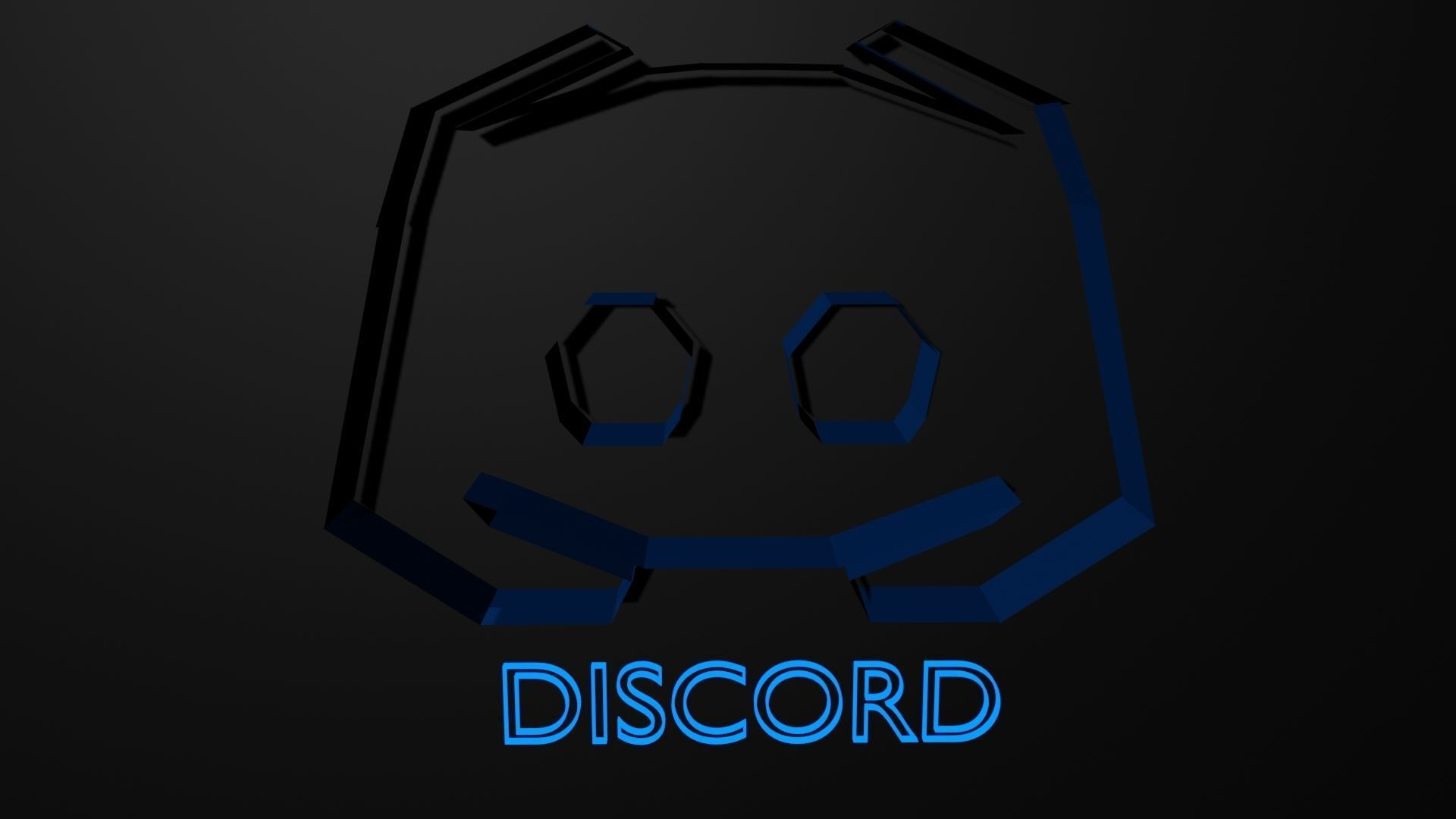 Wallpaper #YGixGZMBSpphPi3-7Bg2117 Discord Logo and Neon Text 3D Model Cgtrader