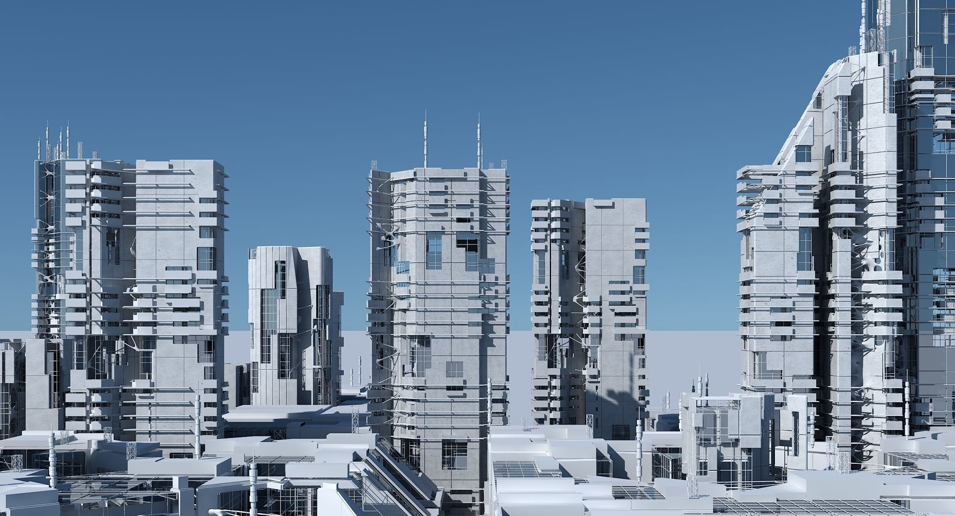 Wallpaper #gBl8Ho8BtGB6xQ78w3ks11 3D Futuristic Sci Fi Skyscrapers 001 Cgtrader
