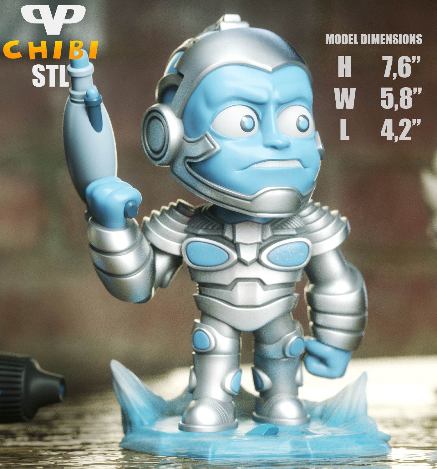 Wallpaper #yZkwP5MBUcASHT6nFsvK364 Mr Freeze Chibi Stl for 3D Printing Chibistl 3dxm 3D Model 3D Printable