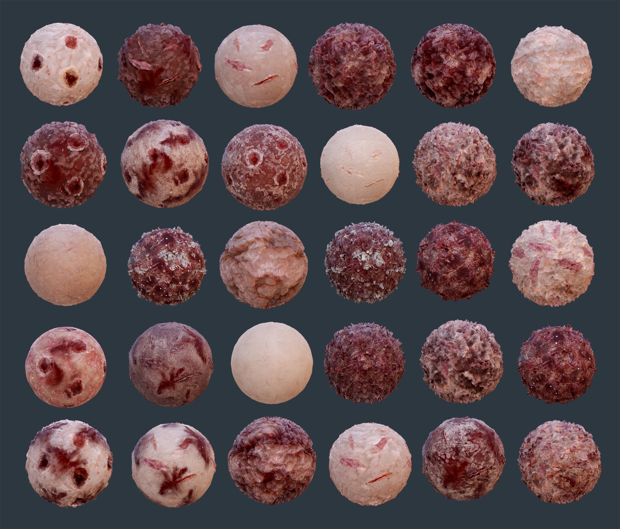 Wallpaper #6FMrNZMBYjRkjcHs2Ogk38 3D Model 30 Horror Gore Skin Seamless Pbr Texture Pack