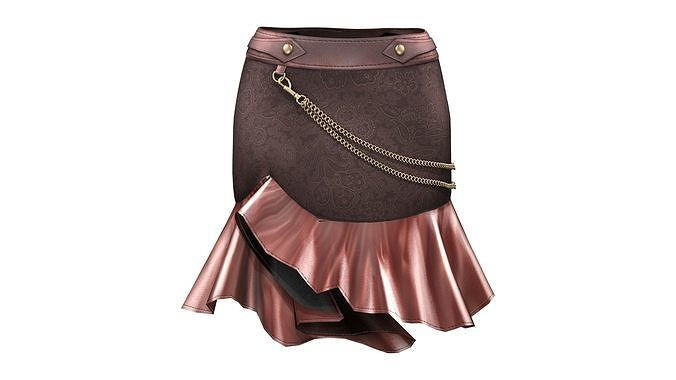 Wallpaper #_bmH3pIBJvJKYCmESQX0236 3D Model Decorative Steampunk Short Skirt Vr Ar Low Poly Cgtrader