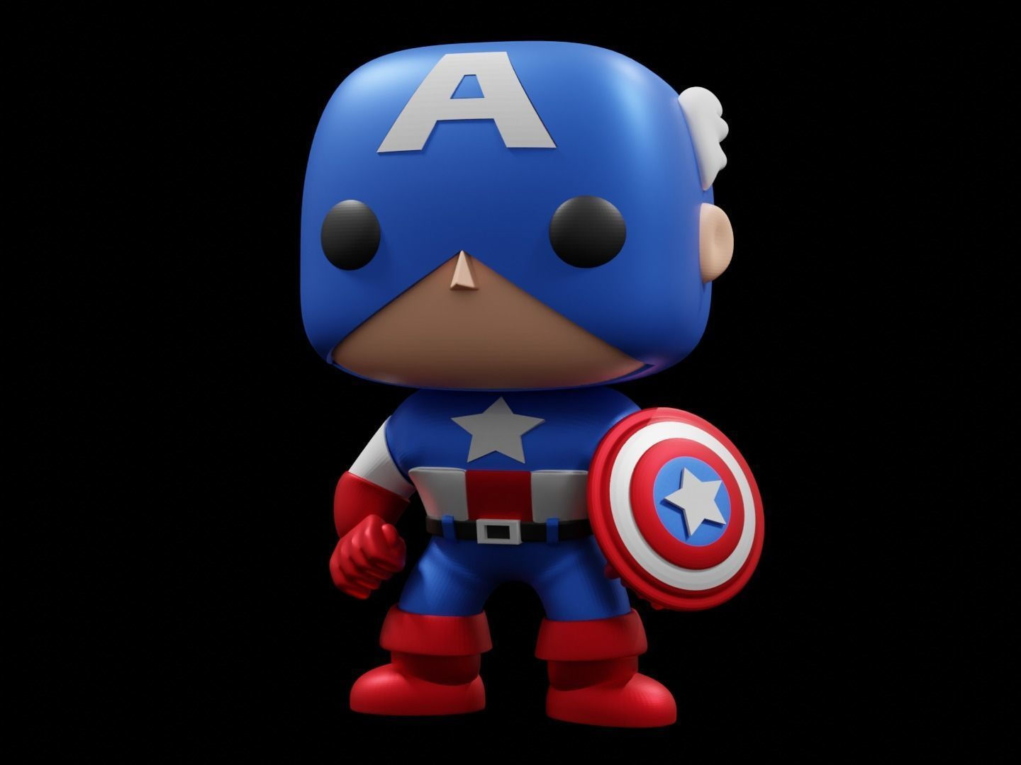 Wallpaper #vWfWEJMBSpphPi3-LPSt182 Captain America Funko Pop 3D Model 3D Printable Cgtrader