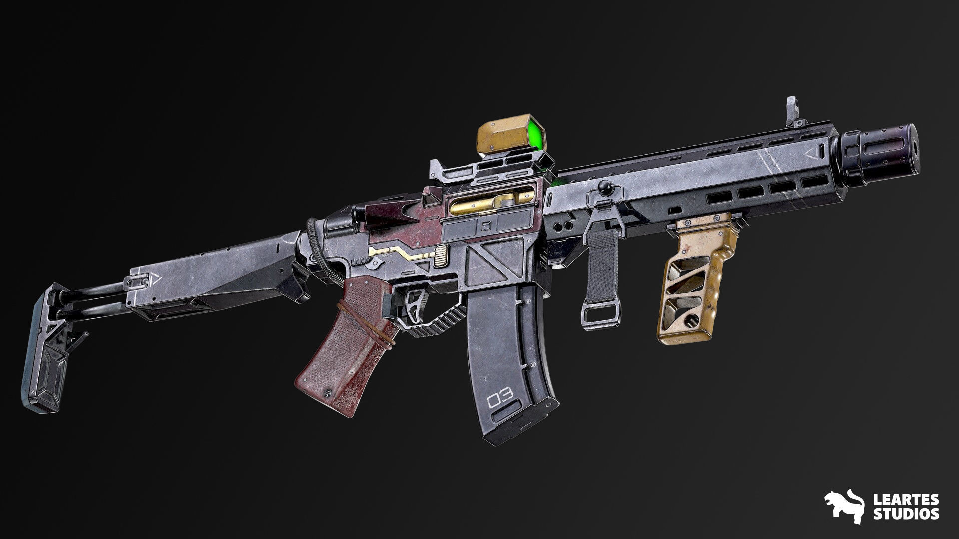Wallpaper #Qmc2_5IBSpphPi3-FaJe149 3D Model Cyberpunk Assault Rifles Vr Ar Low Poly Cgtrader