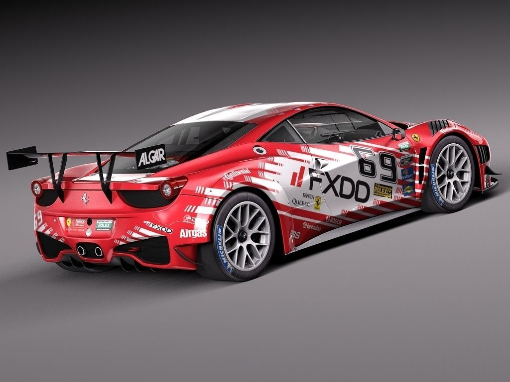 Wallpaper #CWeH85IBSpphPi3-qHac186 Ferrari 458 Gt3 Race Car 2014 3D Model Max Obj 3ds Fbx C4d Lwo Lw Lws