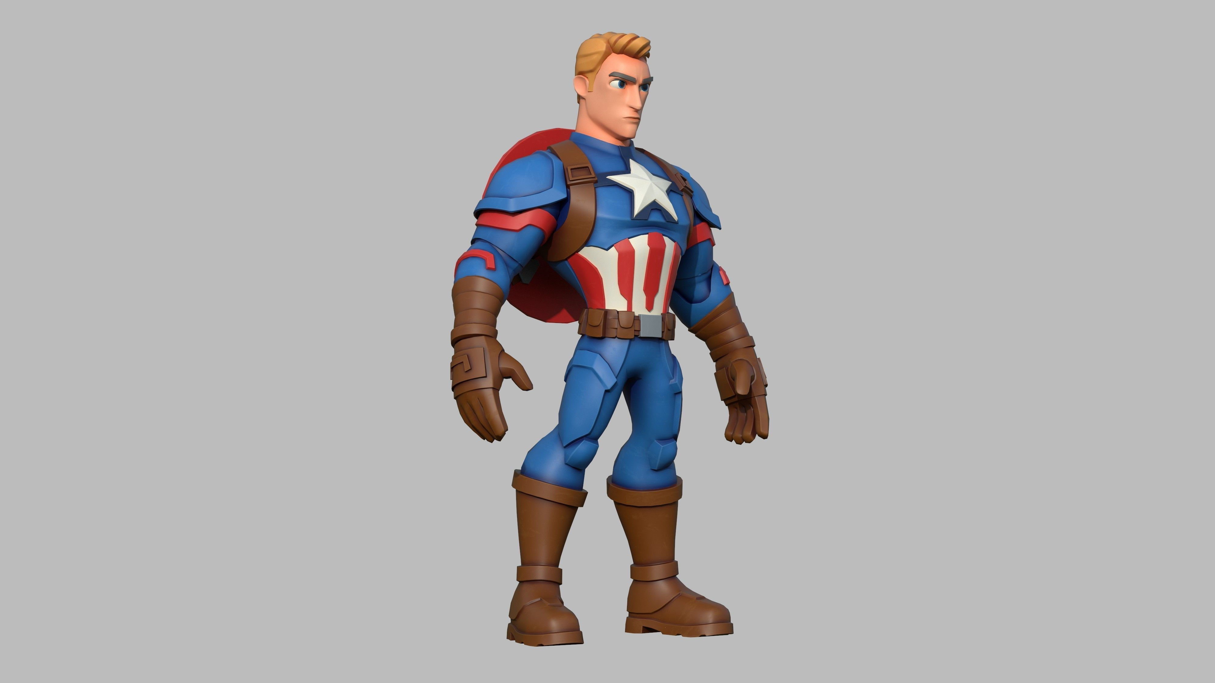 Wallpaper #pTEJNpMB5zzyi_yYbVhC212 Character Cartoon Captain America Infinity Fan Art 3D Model Cgtrader