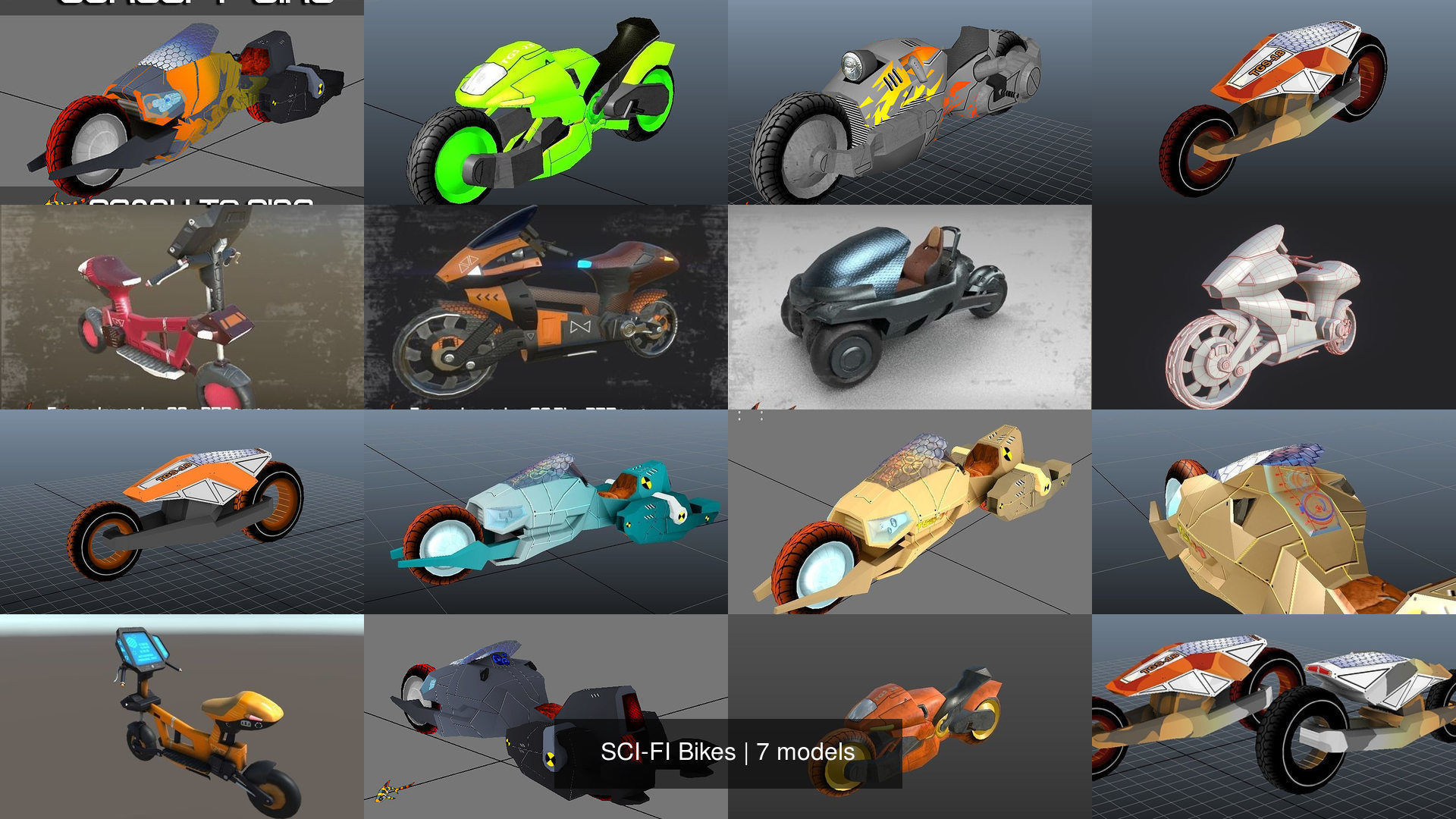Wallpaper #l7h715IBJvJKYCmEbeMf181 3D Model Collection Sci Fi Bikes Vr Ar Low Poly Cgtrader