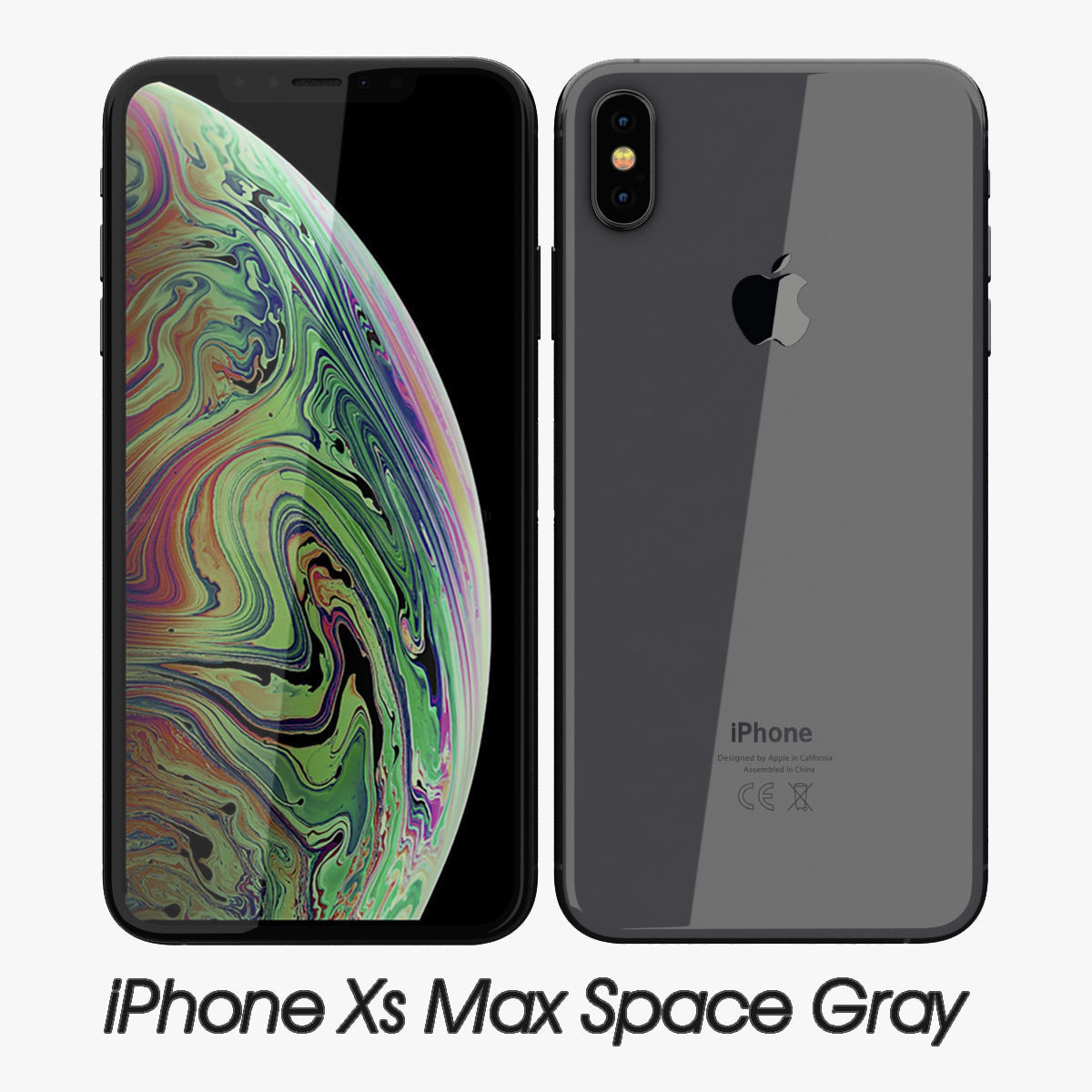 Wallpaper #O2dI-JIBSpphPi3-YYm631 3D Model Apple iPhone Xs Max Space Gray Vr Ar Low Poly Cgtrader