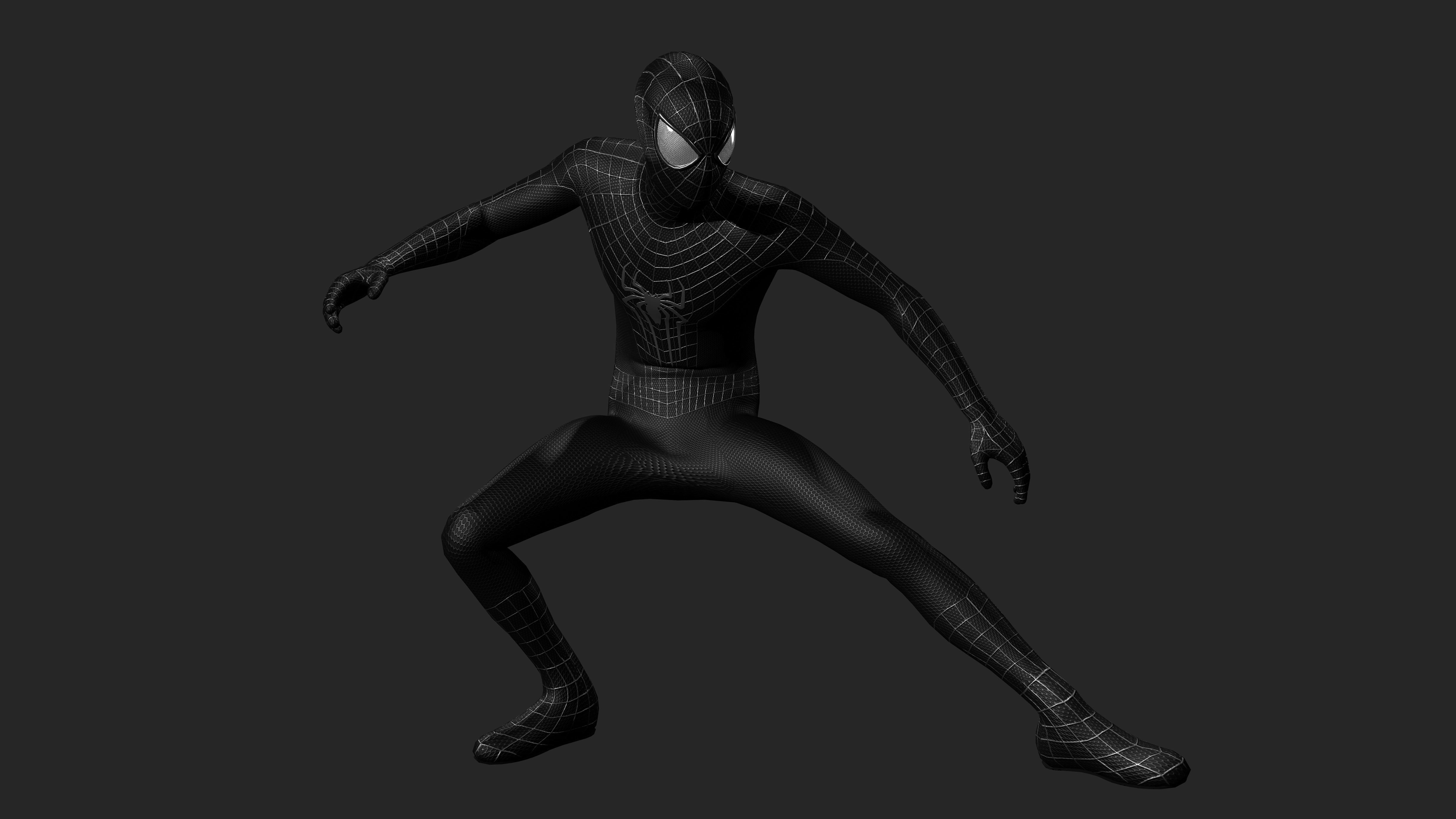 Wallpaper #9GjhGpMBSpphPi3-Kh3A193 3D Model the Amazing Spider Man Black Suit Vr Ar Low Poly Cgtrader